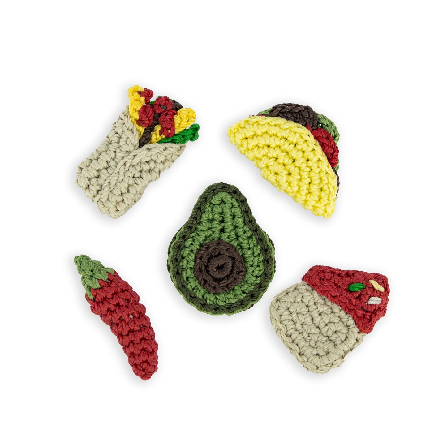 The Sak Yarnicharmz 5 Pack Crochet - |Mexican Food|