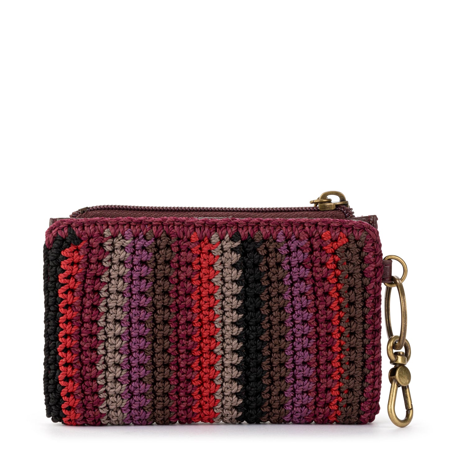 The Sak Encino Essential Wallet Crochet - Black Cherry Stripe