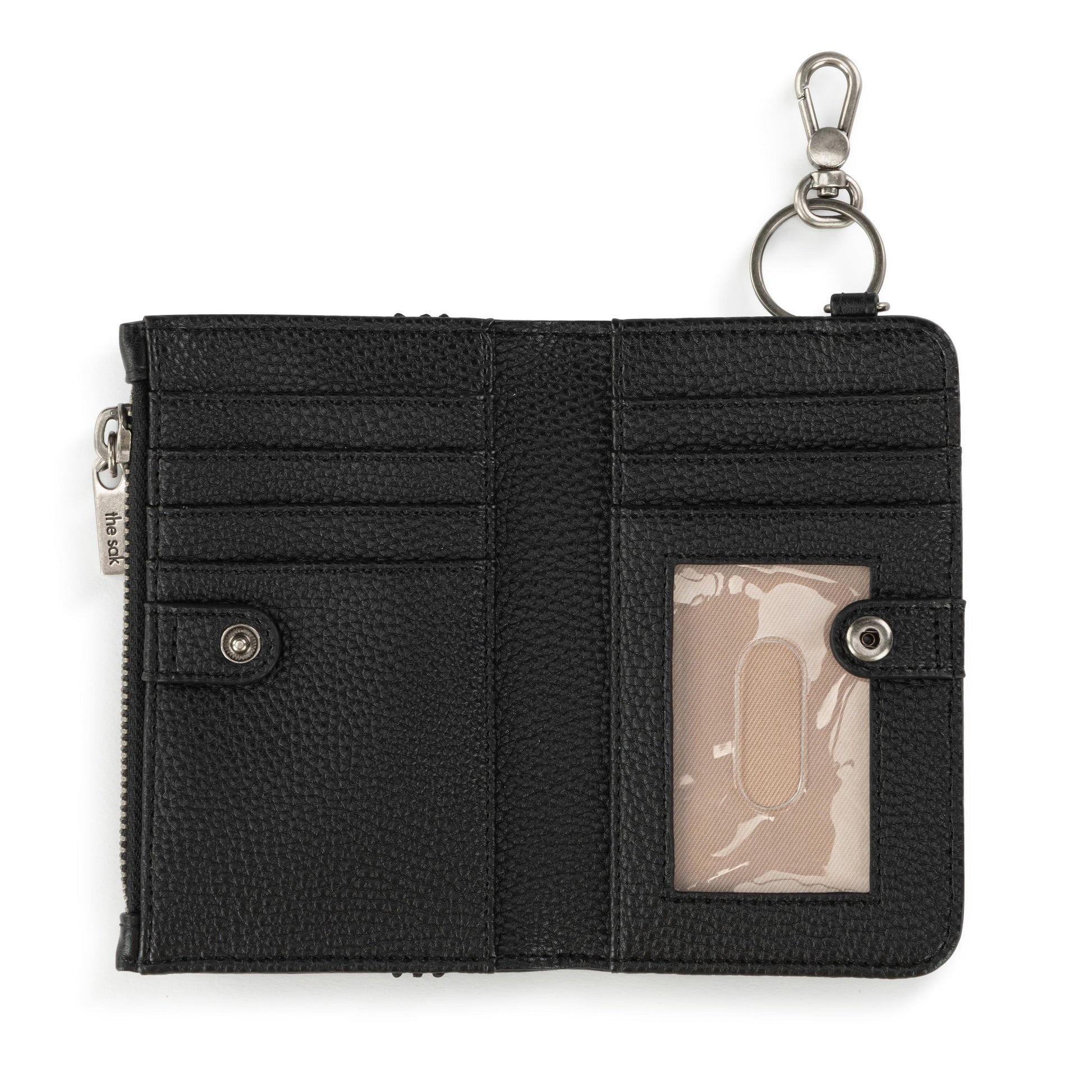 The Sak Encino Essential Wallet Leather - Black Silver Stud