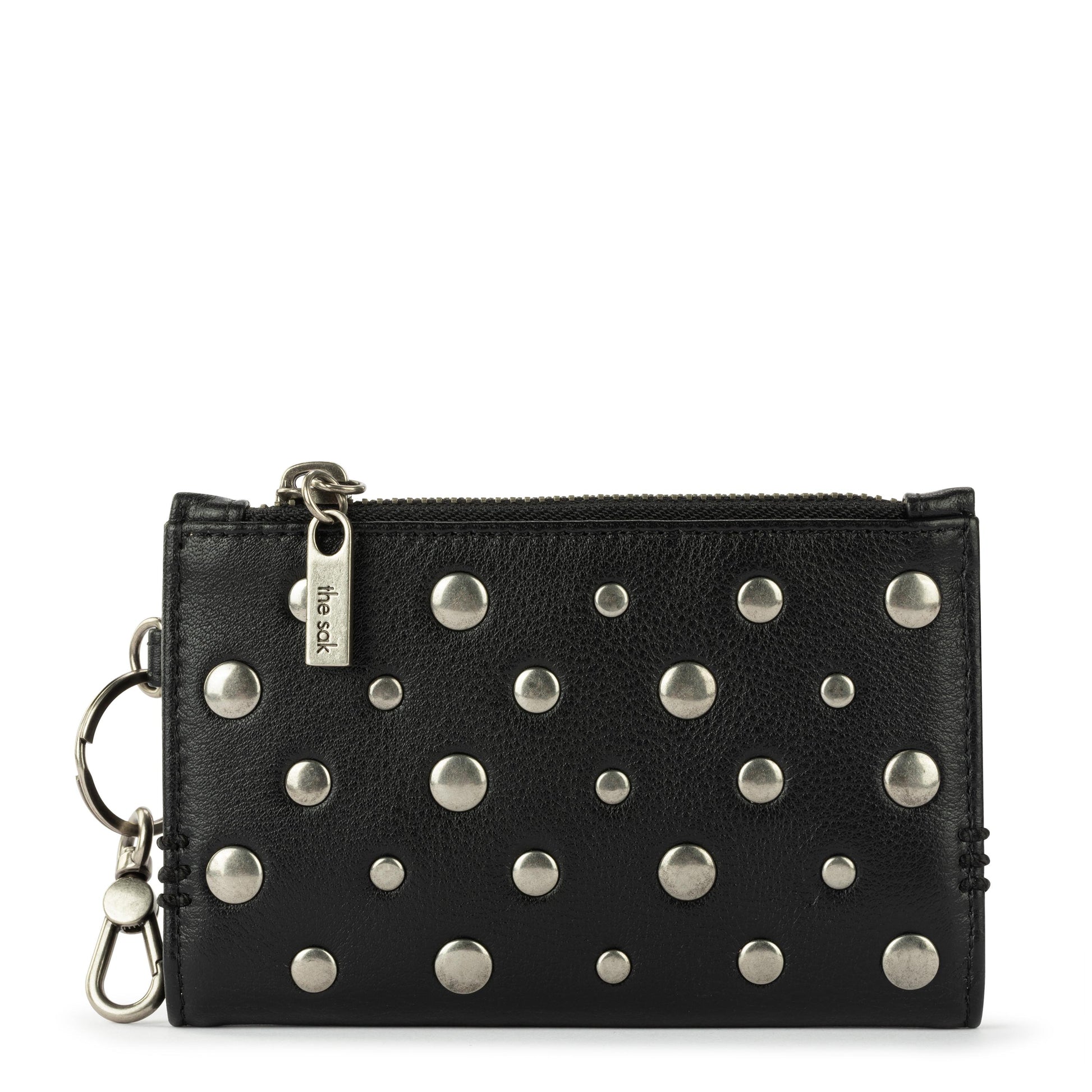 The Sak Encino Essential Wallet Leather - Black Silver Stud