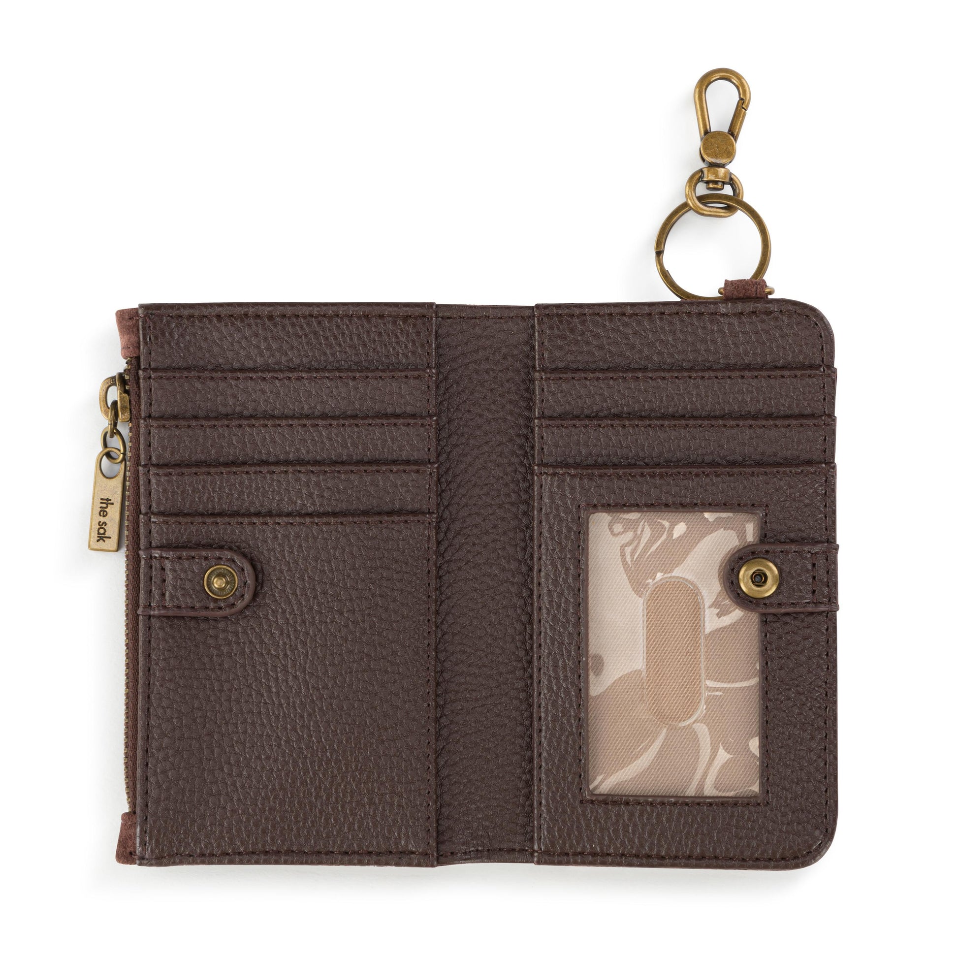 The Sak Encino Essential Wallet Leather - Mahogany Suede