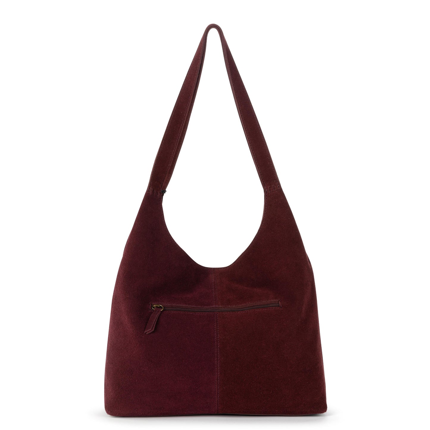 The Sak Huntley Hobo Leather - Black Cherry Suede