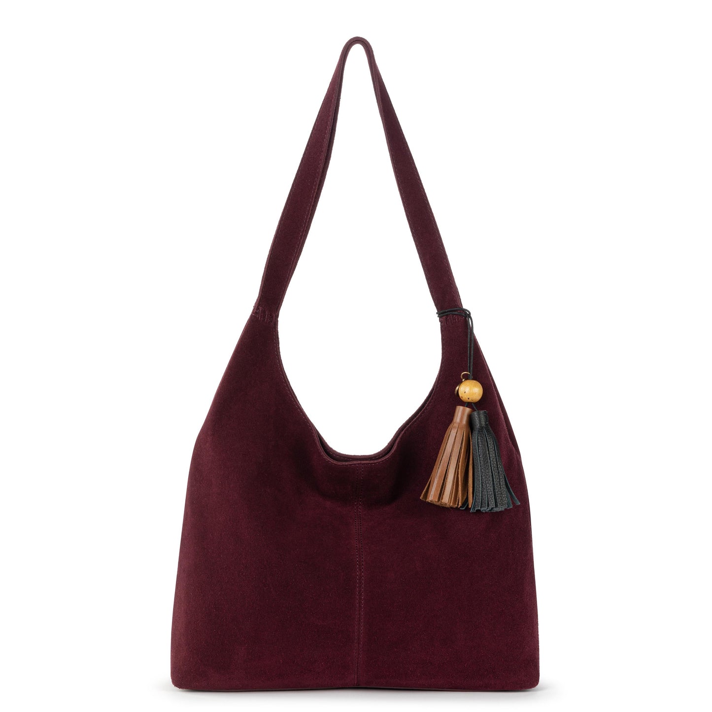 The Sak Huntley Hobo Leather - Black Cherry Suede