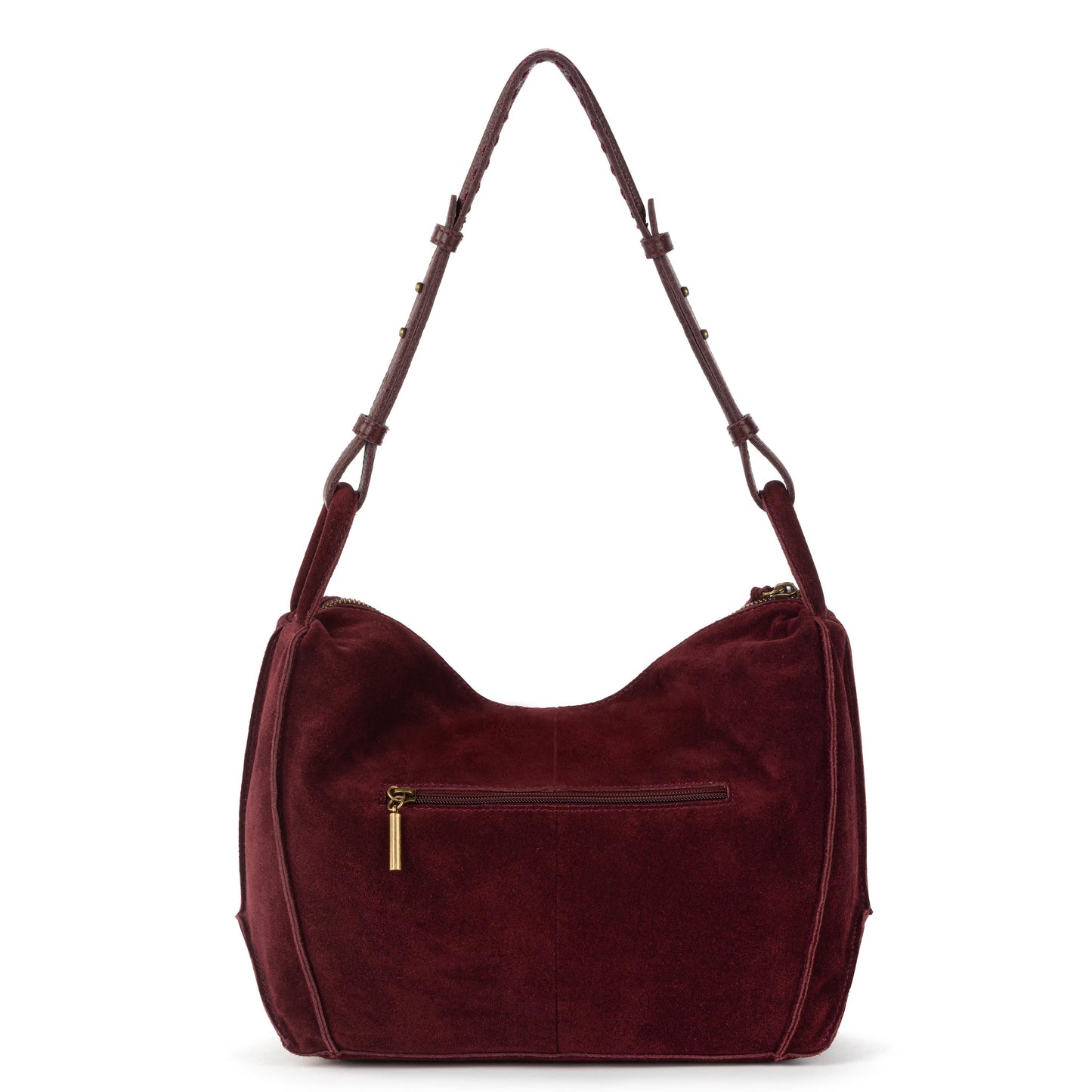 The Sak Los Feliz Slouchy Hobo Leather - Black Cherry Suede