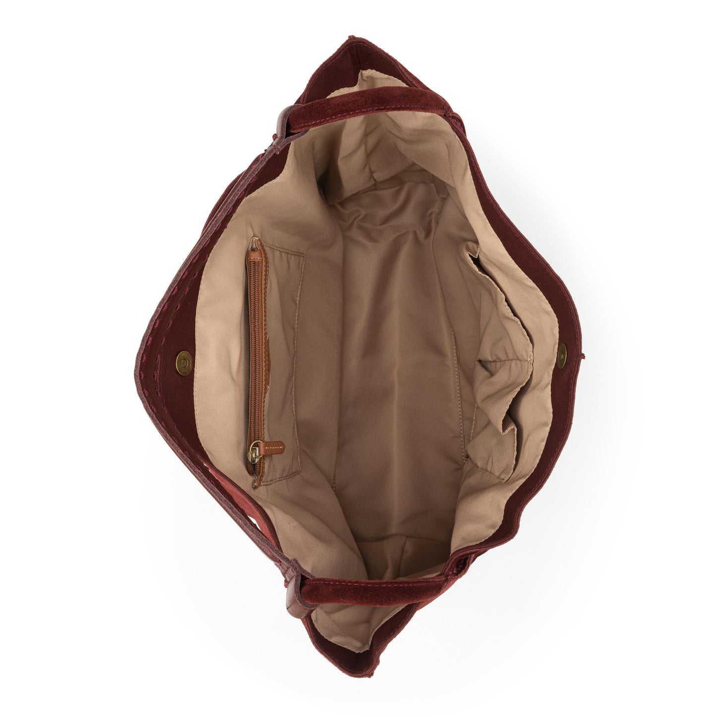 The Sak Los Feliz Slouchy Large Tote Leather - Black Cherry Suede