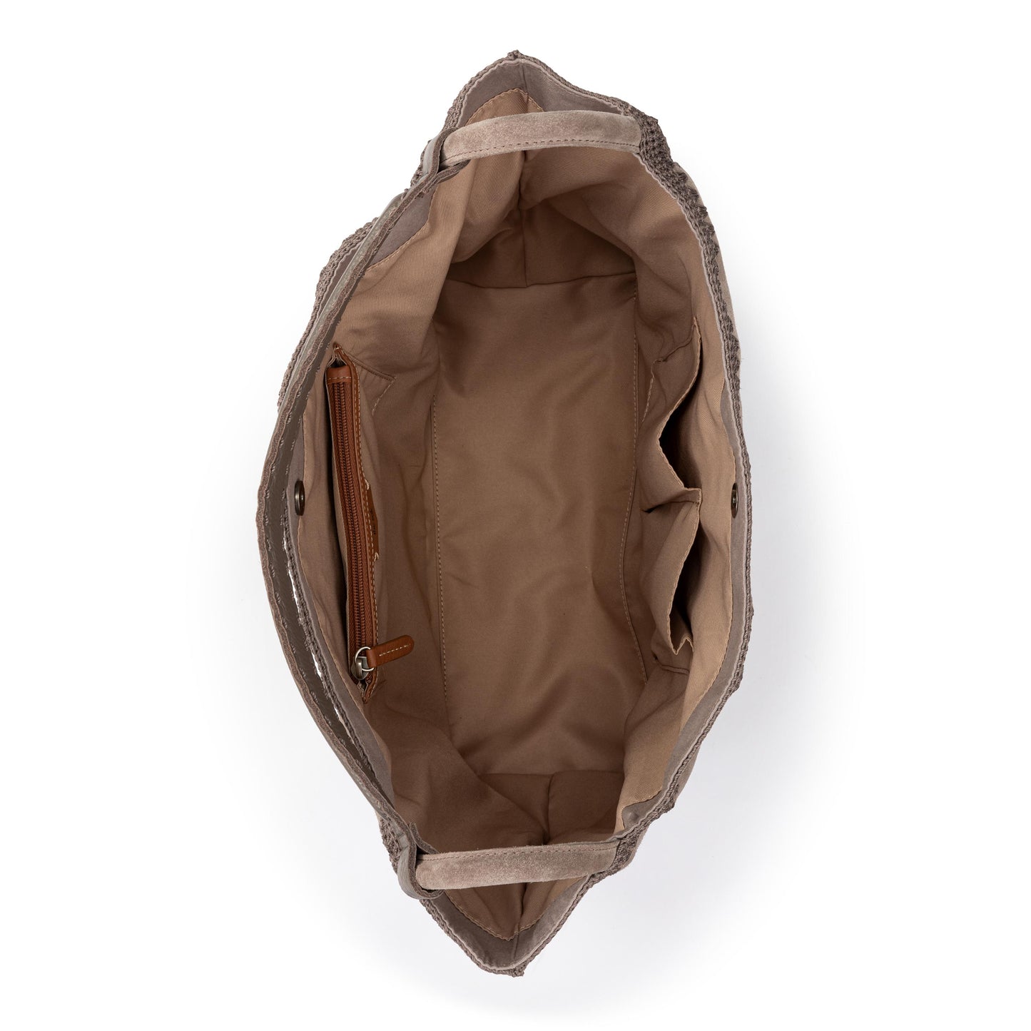 The Sak Los Feliz Slouchy Large Tote Leather - Mushroom Suede Patch