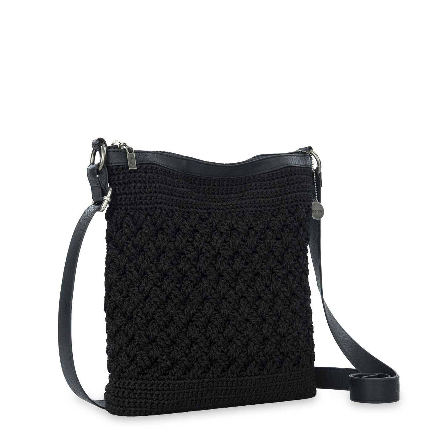 The Sak Lucia Crossbody Crochet - Black Cozy Weave