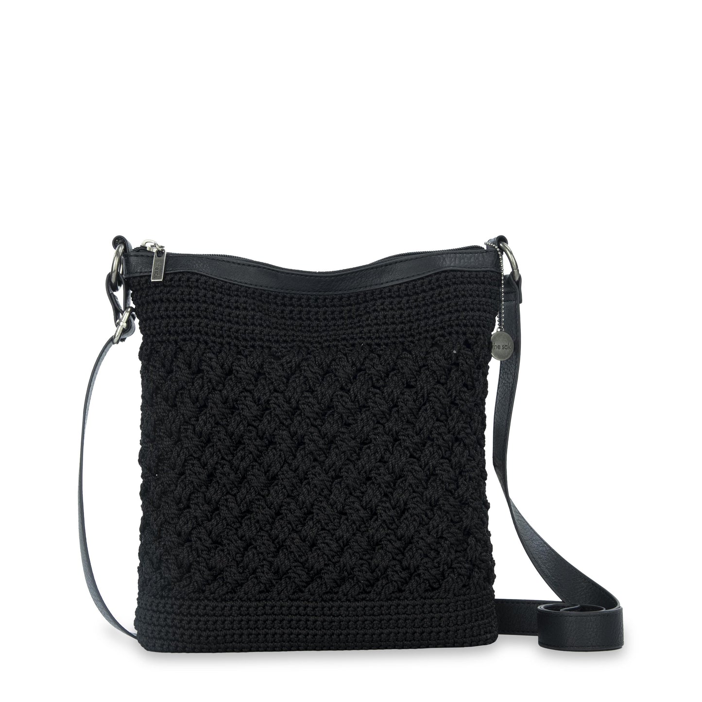 The Sak Lucia Crossbody Crochet - Black Cozy Weave