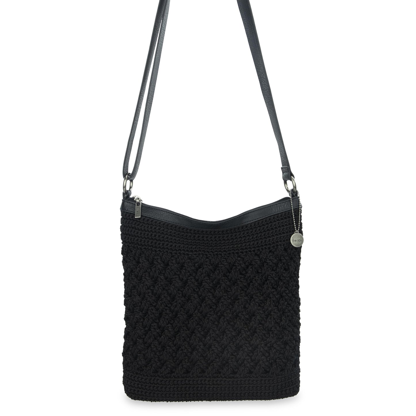 The Sak Lucia Crossbody Crochet - Black Cozy Weave