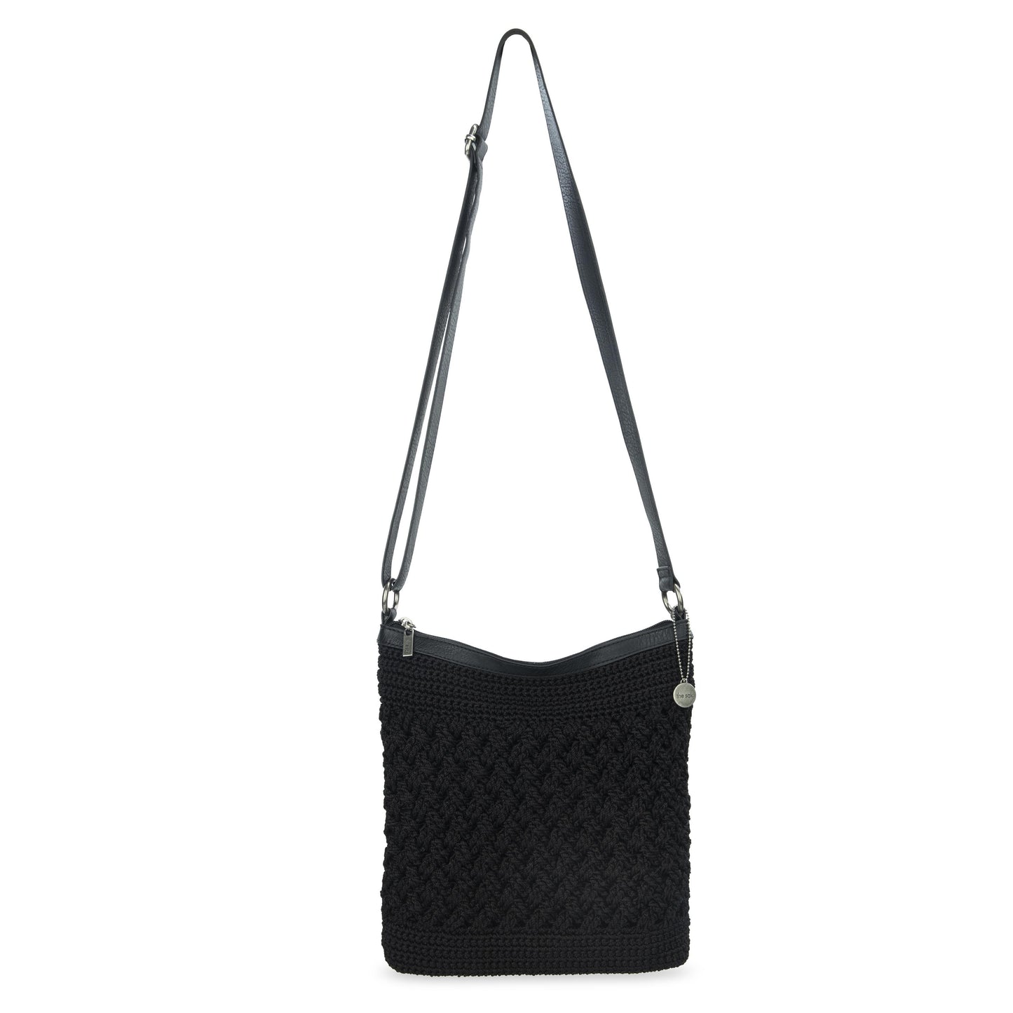 The Sak Lucia Crossbody Crochet - Black Cozy Weave