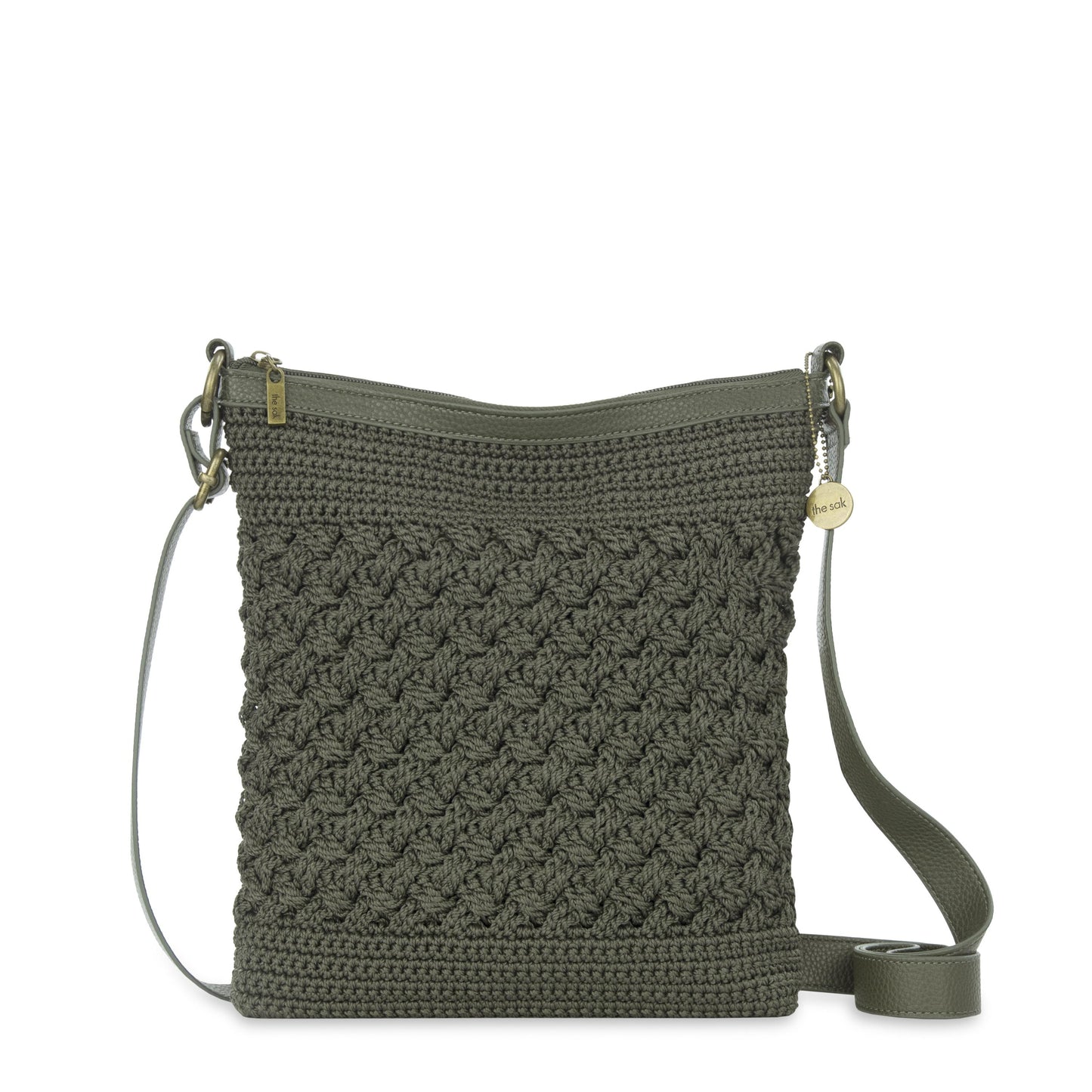 The Sak Lucia Crossbody Crochet - Moss Cozy Weave
