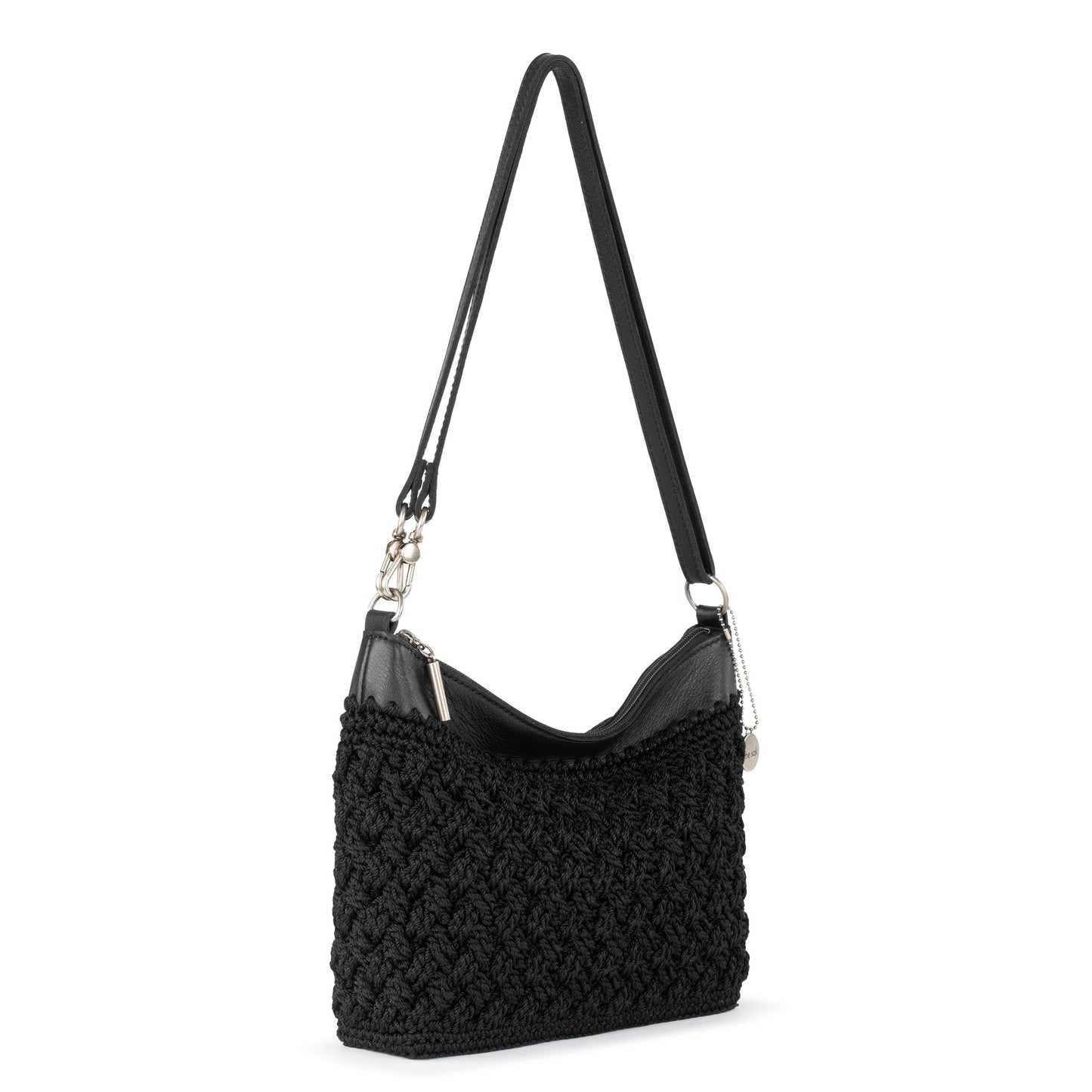 The Sak Lumi Crossbody Crochet - Black Cozy Weave