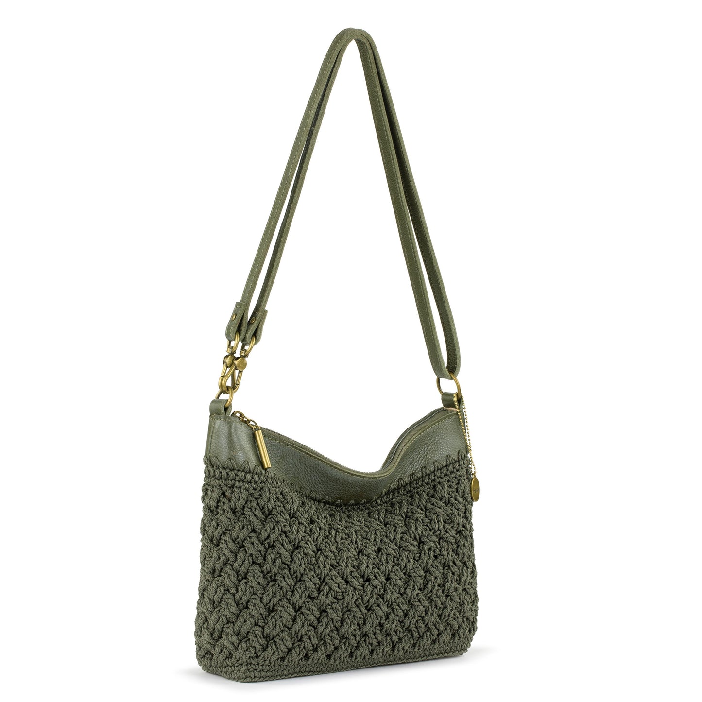 The Sak Lumi Crossbody Crochet - Moss Cozy Weave