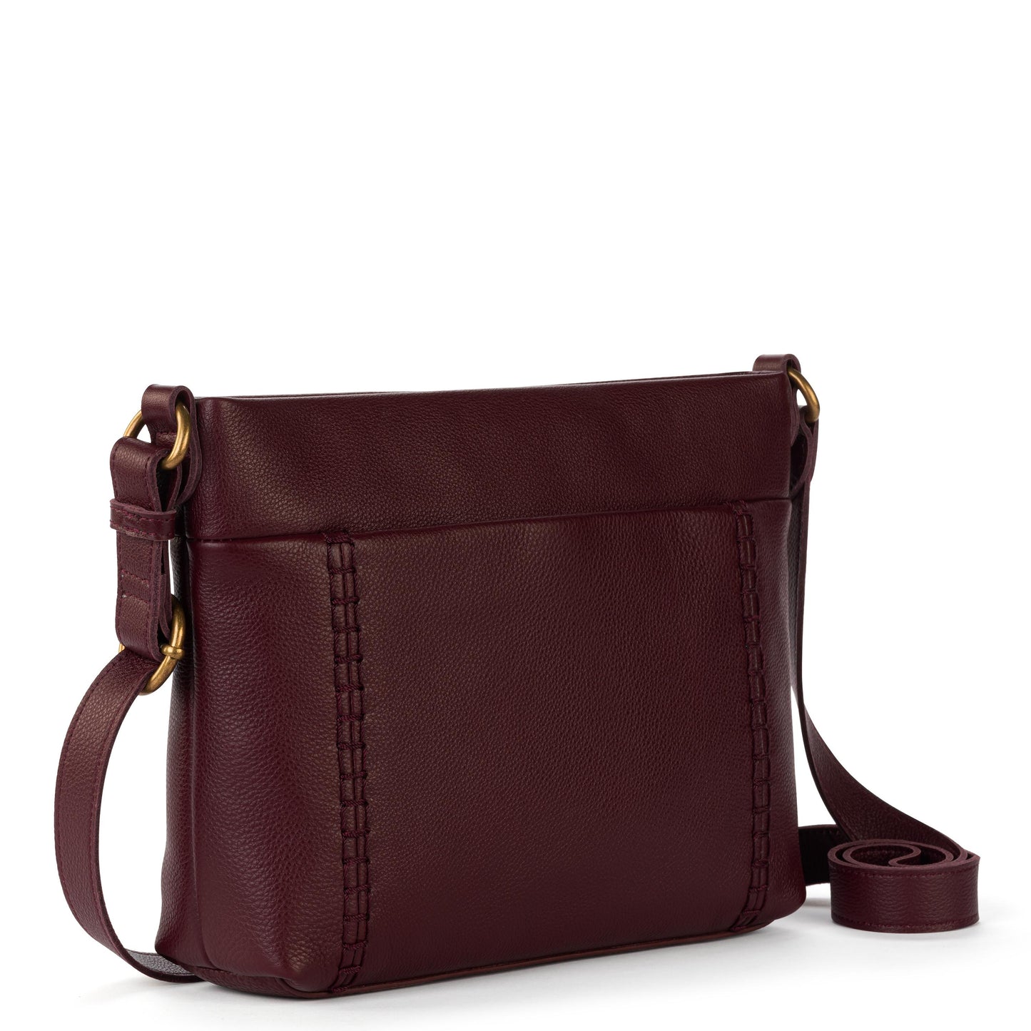 The Sak Melrose Crossbody Leather - Black Cherry