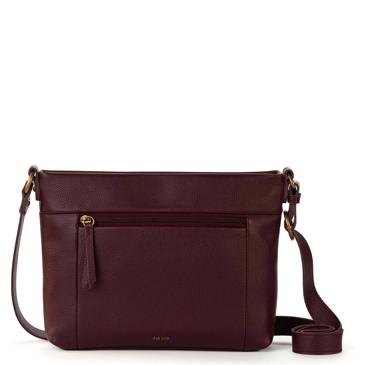 The Sak Melrose Crossbody Leather - Black Cherry