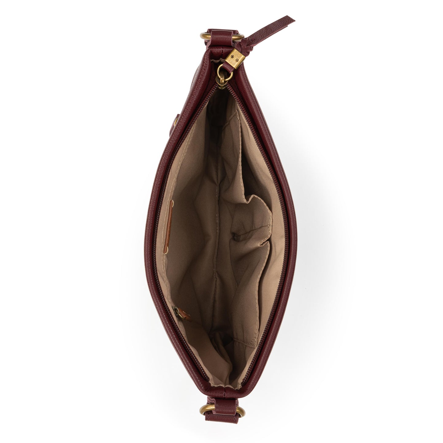 The Sak Melrose Crossbody Leather - Black Cherry