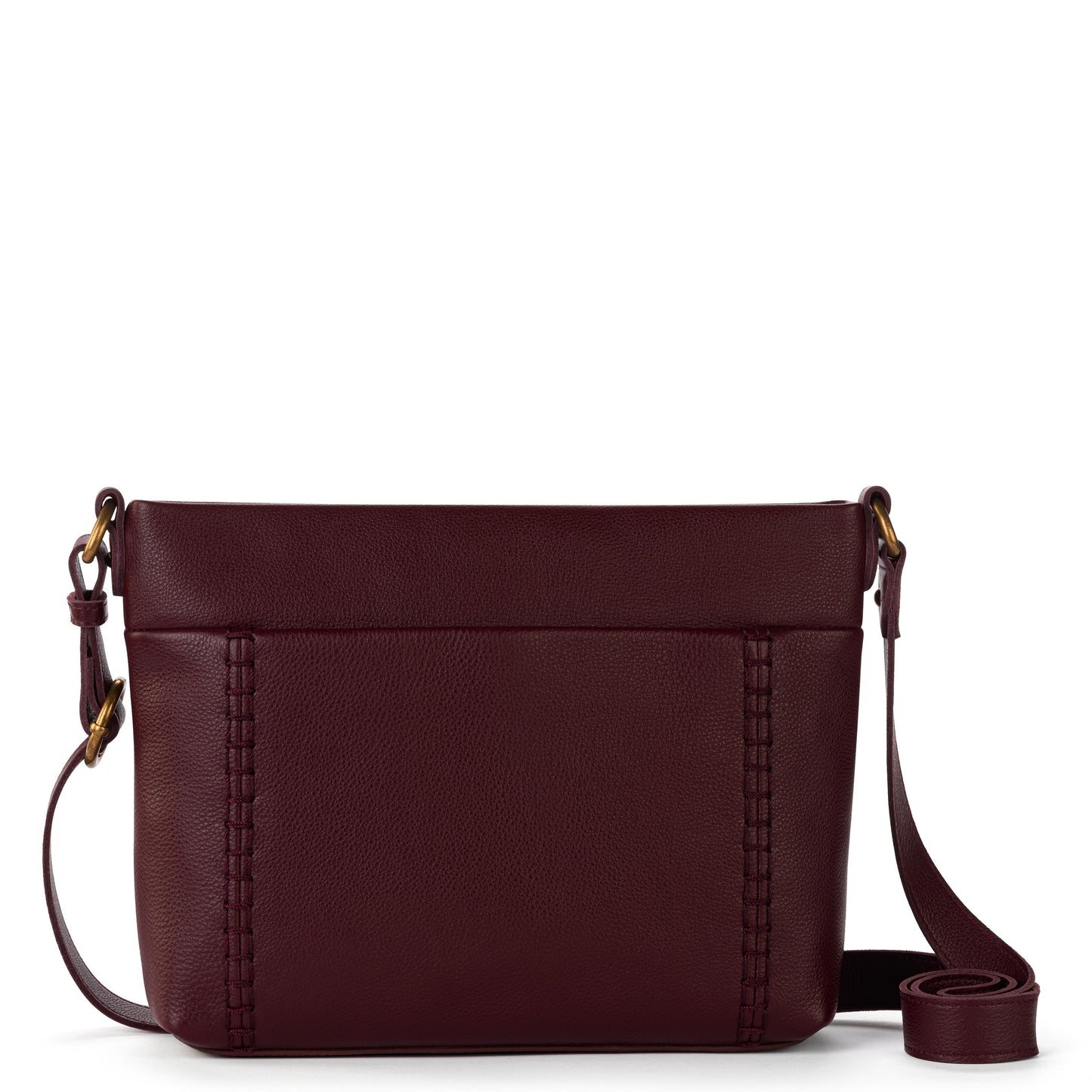 The Sak Melrose Crossbody Leather - Black Cherry