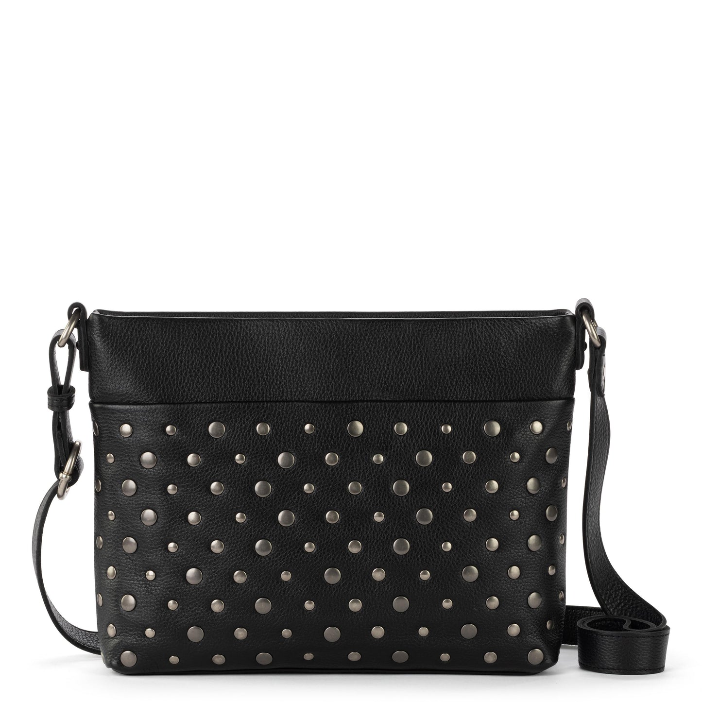 The Sak Melrose Crossbody Leather - Black Silver Stud
