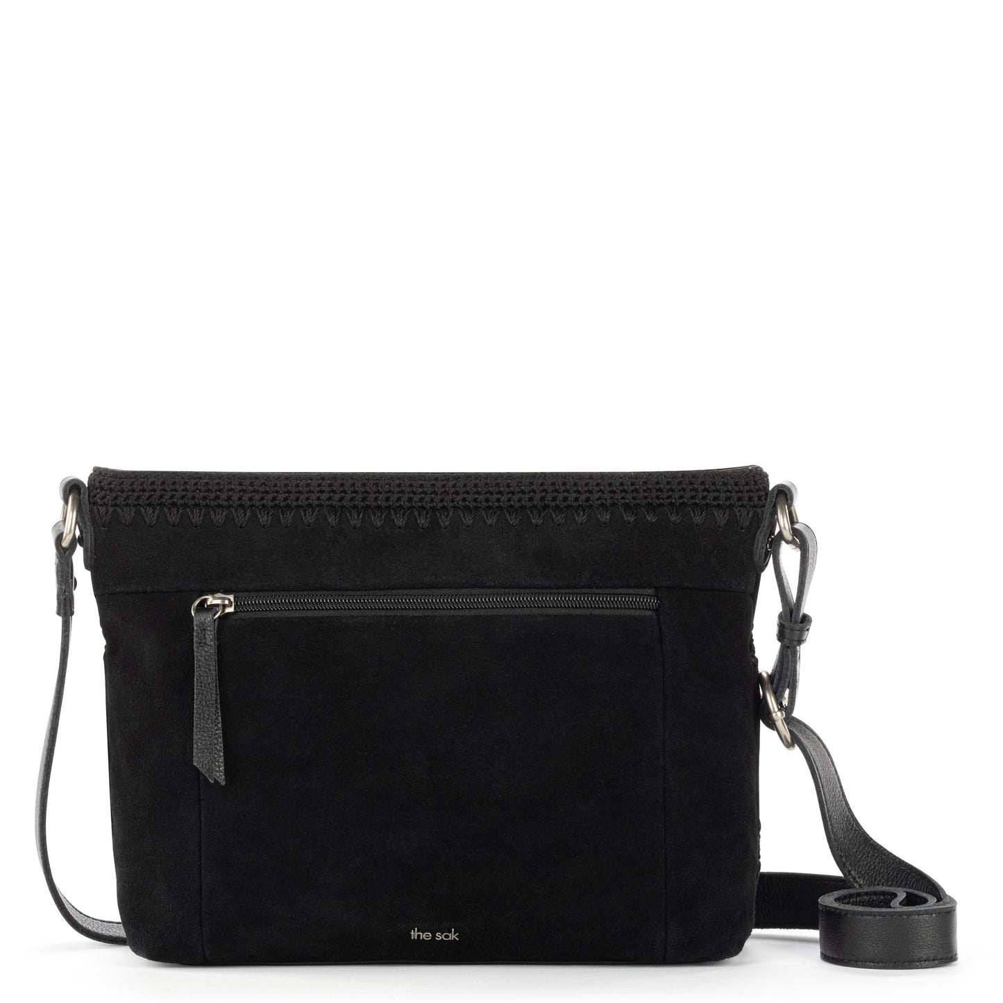 The Sak Melrose Crossbody Leather - Black Suede Patch