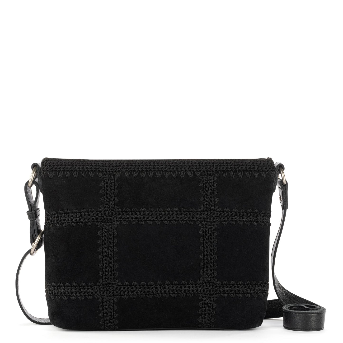 The Sak Melrose Crossbody Leather - Black Suede Patch