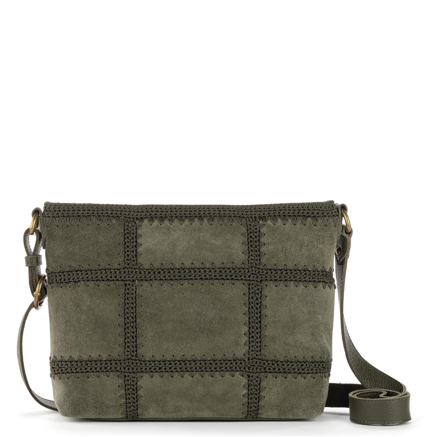 The Sak Melrose Crossbody Leather - Moss Suede Patch