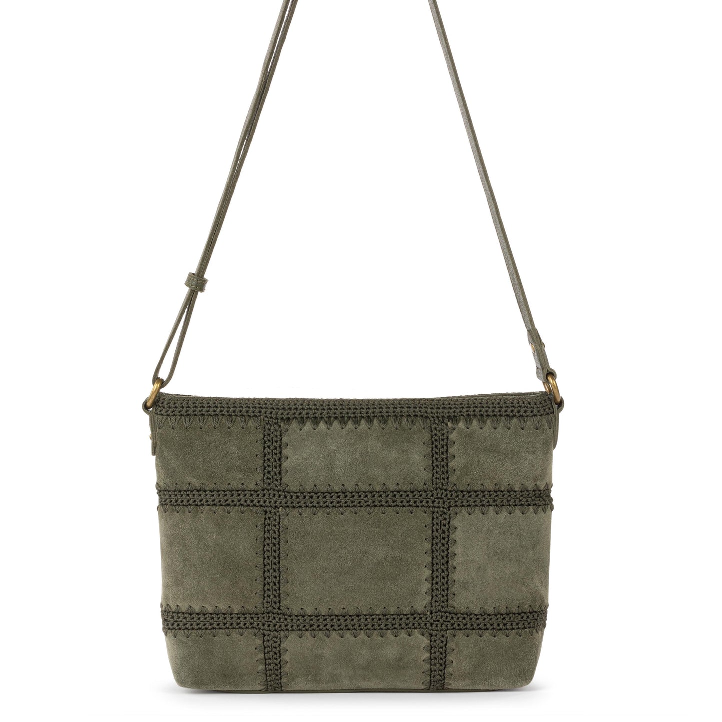 The Sak Melrose Crossbody Leather - Moss Suede Patch