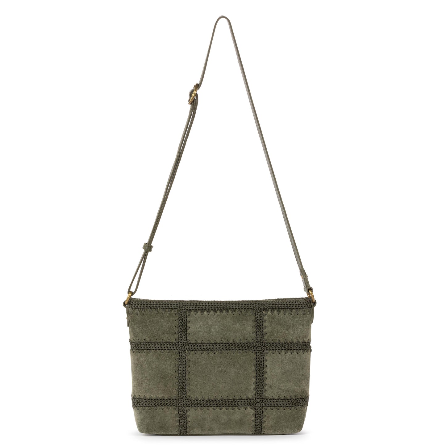 The Sak Melrose Crossbody Leather - Moss Suede Patch