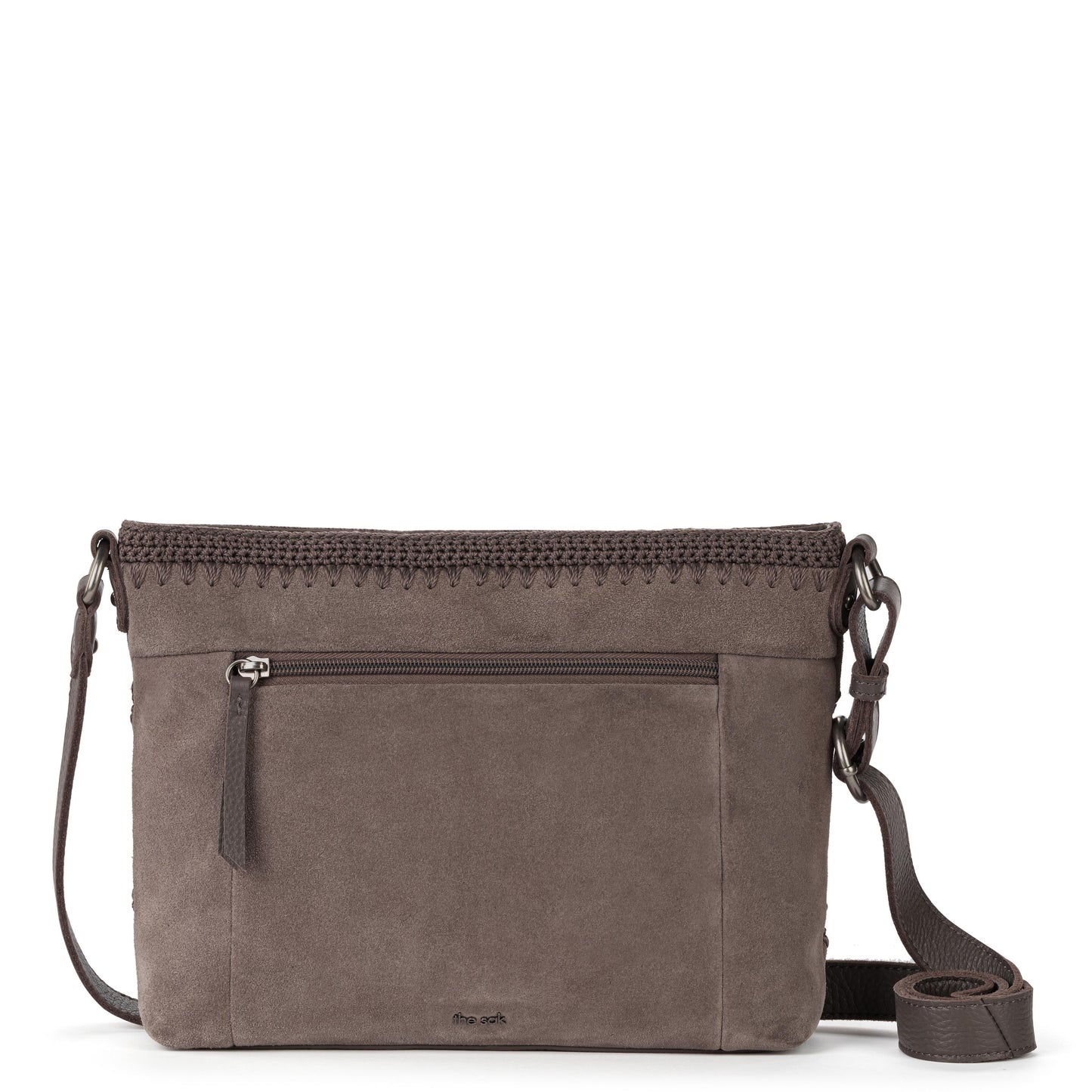 The Sak Melrose Crossbody Leather - Mushroom Suede Patch