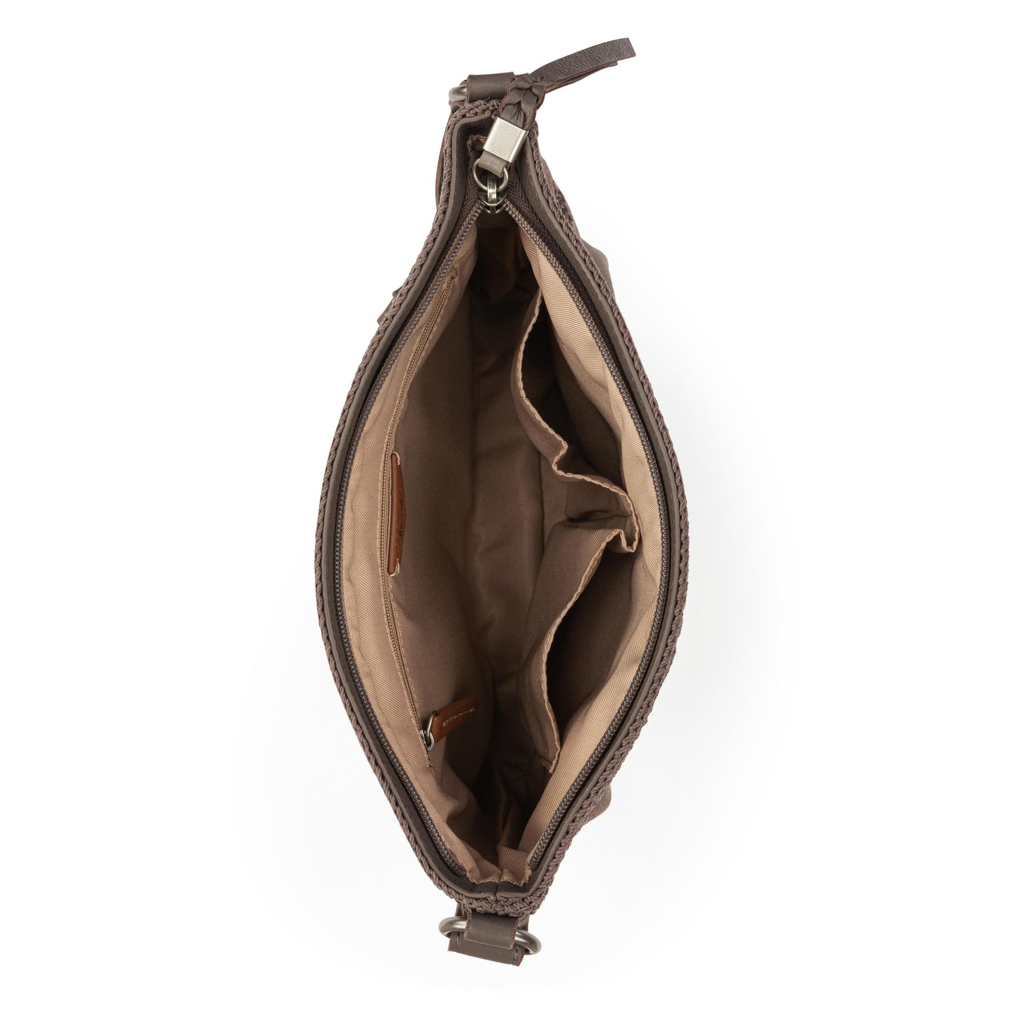 The Sak Melrose Crossbody Leather - Mushroom Suede Patch