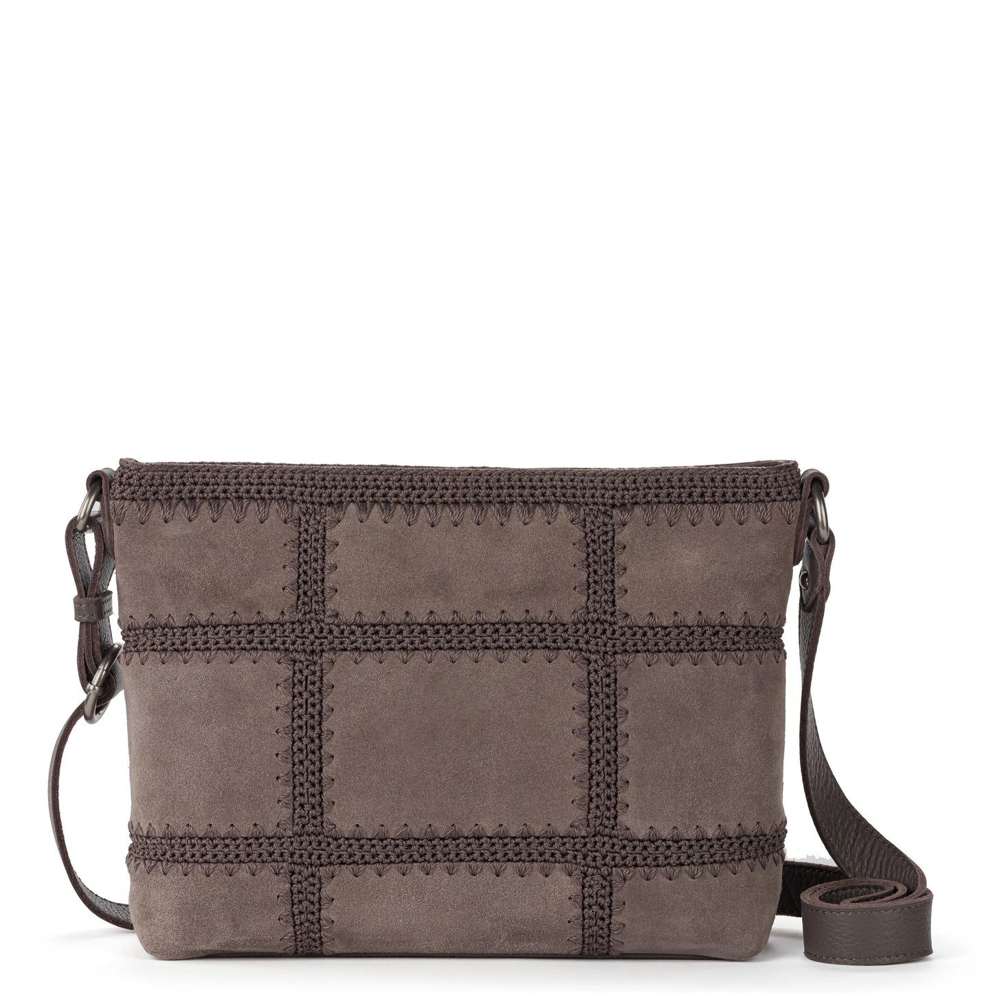 The Sak Melrose Crossbody Leather - Mushroom Suede Patch