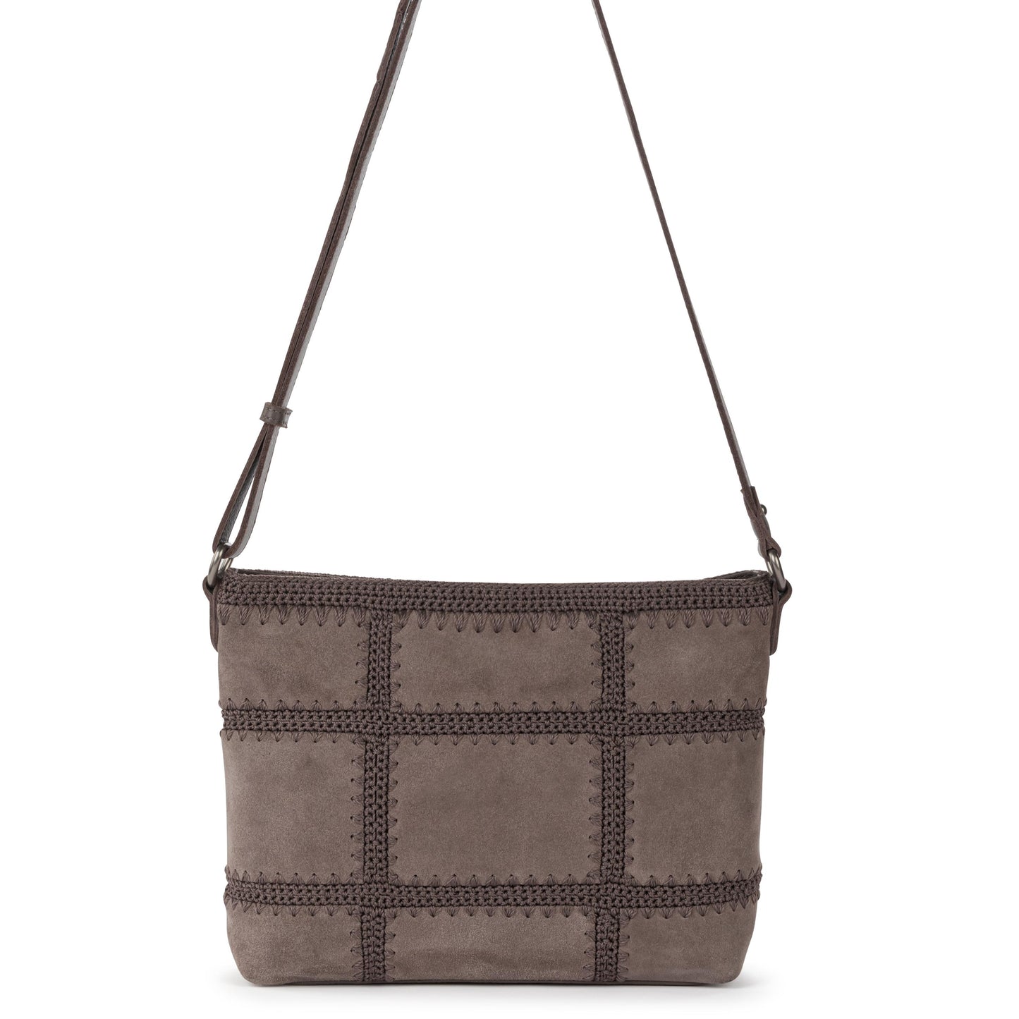 The Sak Melrose Crossbody Leather - Mushroom Suede Patch