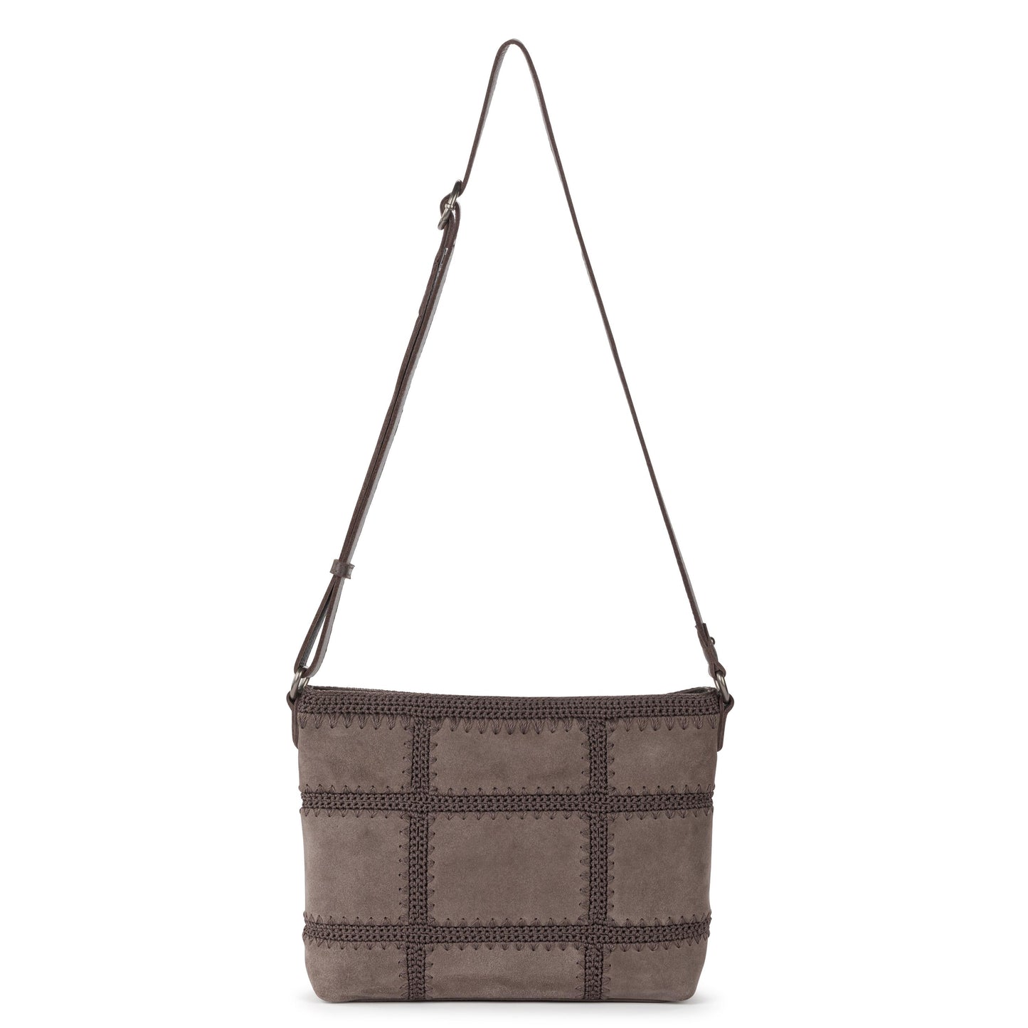 The Sak Melrose Crossbody Leather - Mushroom Suede Patch