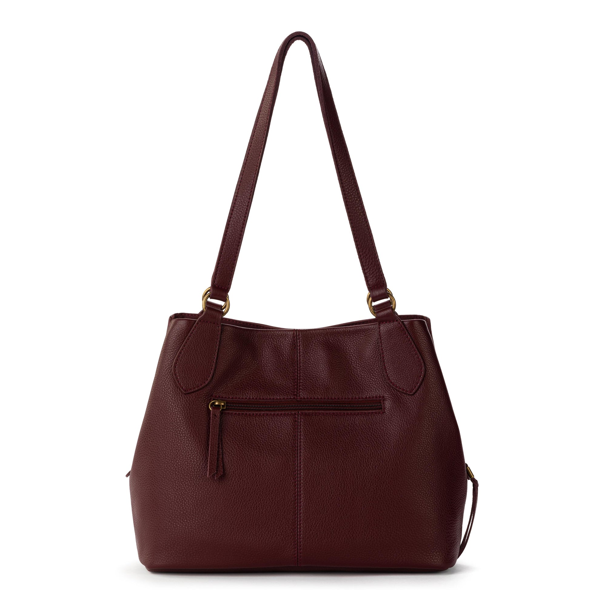 The Sak Melrose Satchel Leather - Black Cherry