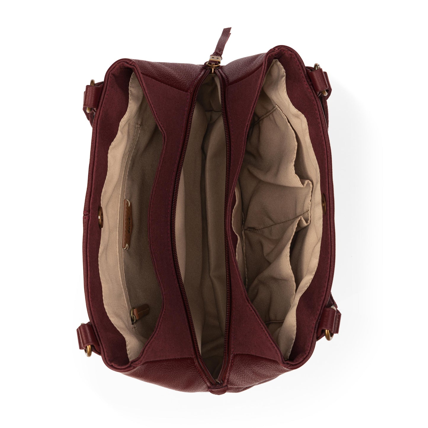 The Sak Melrose Satchel Leather - Black Cherry