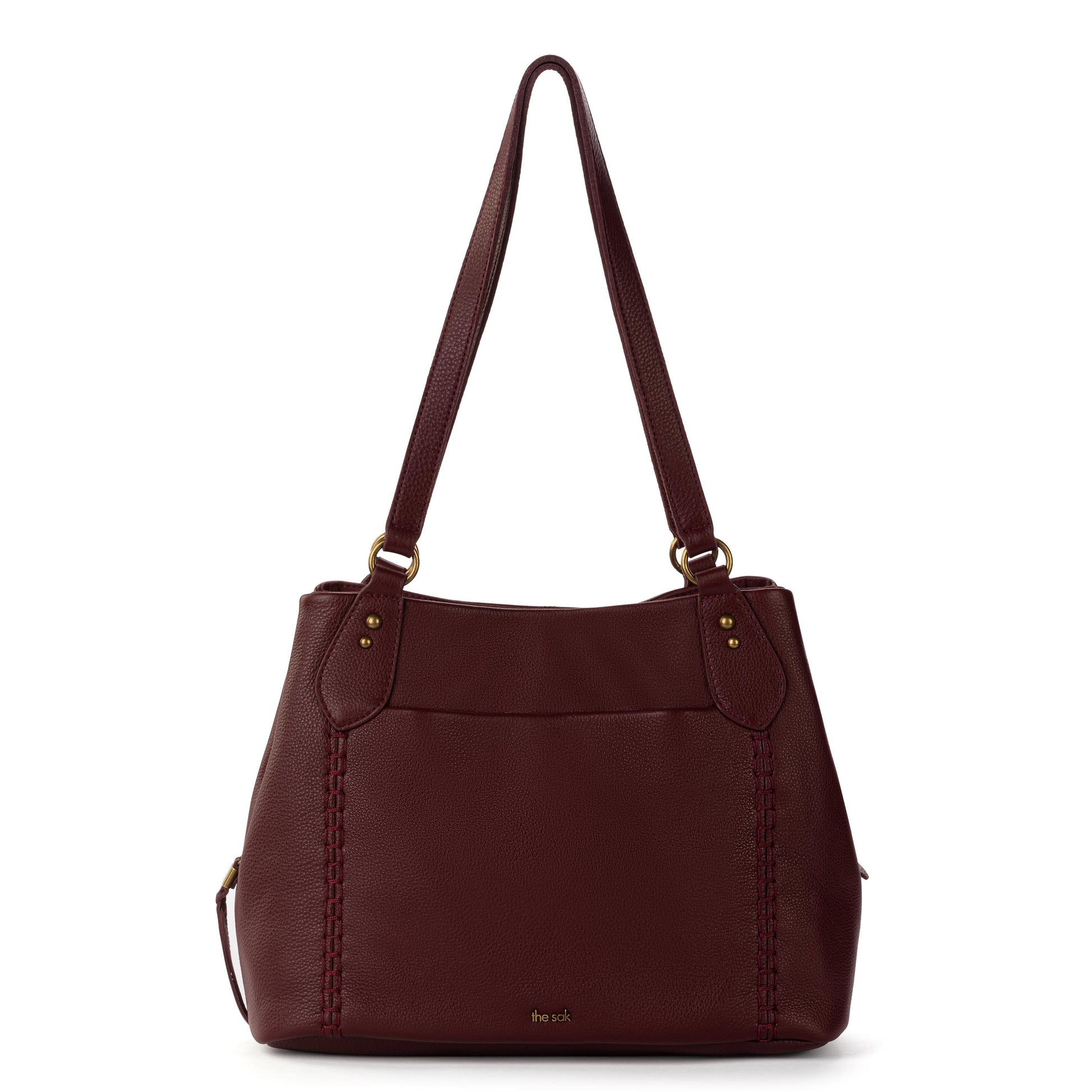 The Sak Melrose Satchel Leather - Black Cherry