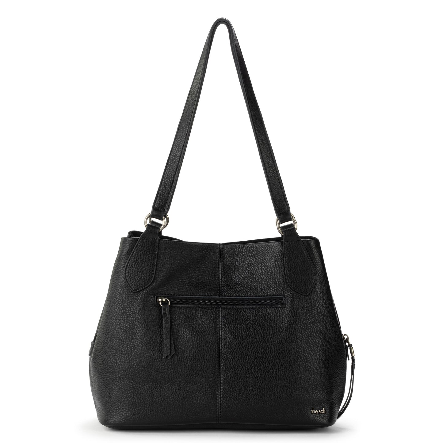 The Sak Melrose Satchel Leather - Black Silver Stud
