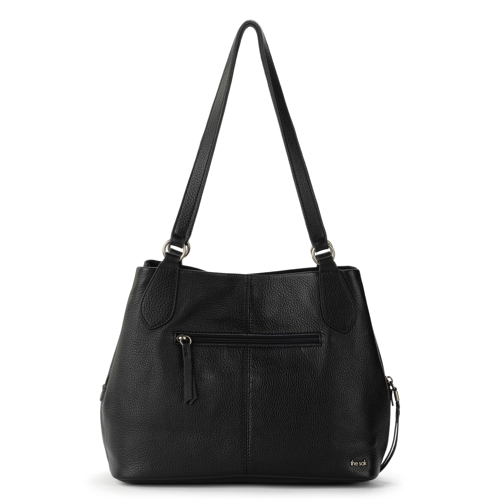 The Sak Melrose Satchel Leather - Black Silver Stud