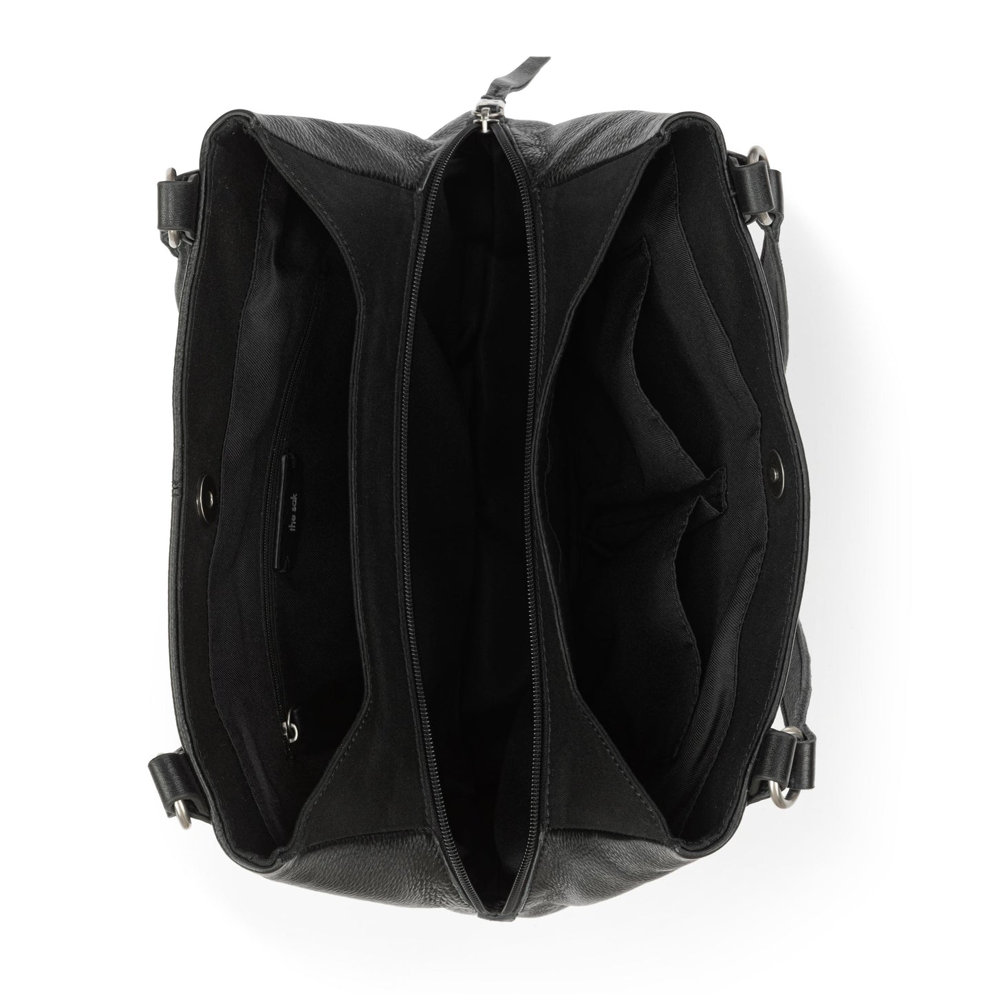 The Sak Melrose Satchel Leather - Black Silver Stud