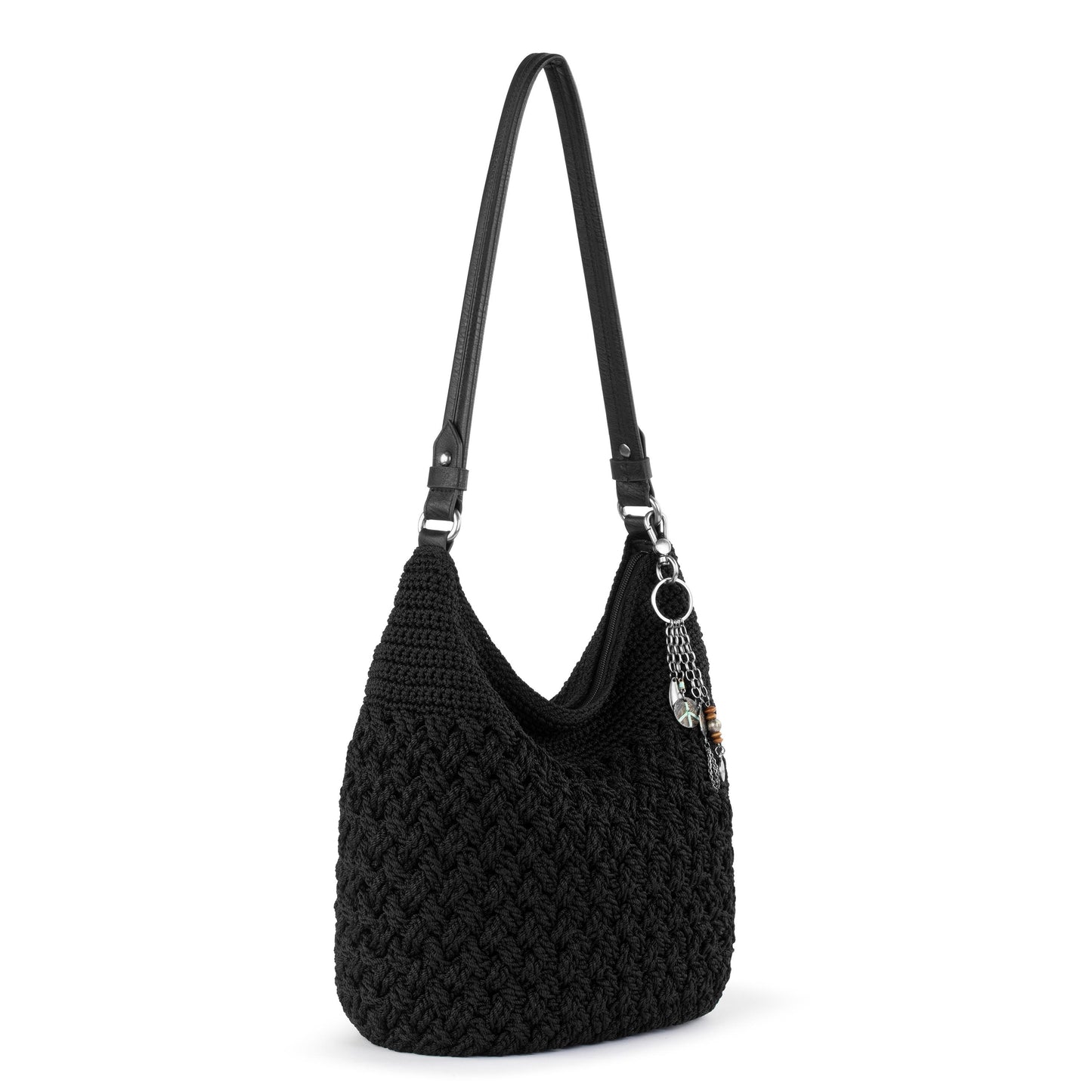 The Sak Sequoia Hobo Crochet - Black Cozy Weave