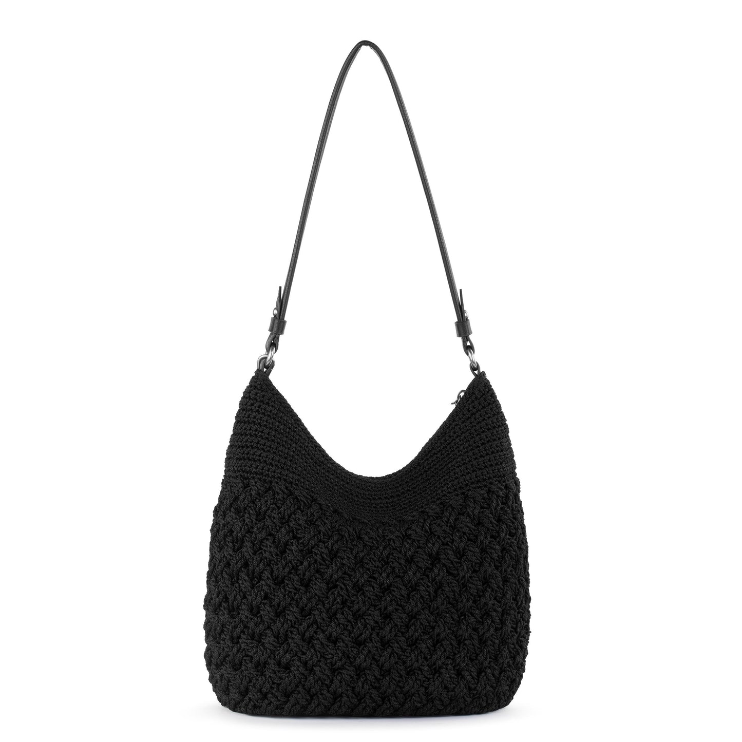 The Sak Sequoia Hobo Crochet - Black Cozy Weave