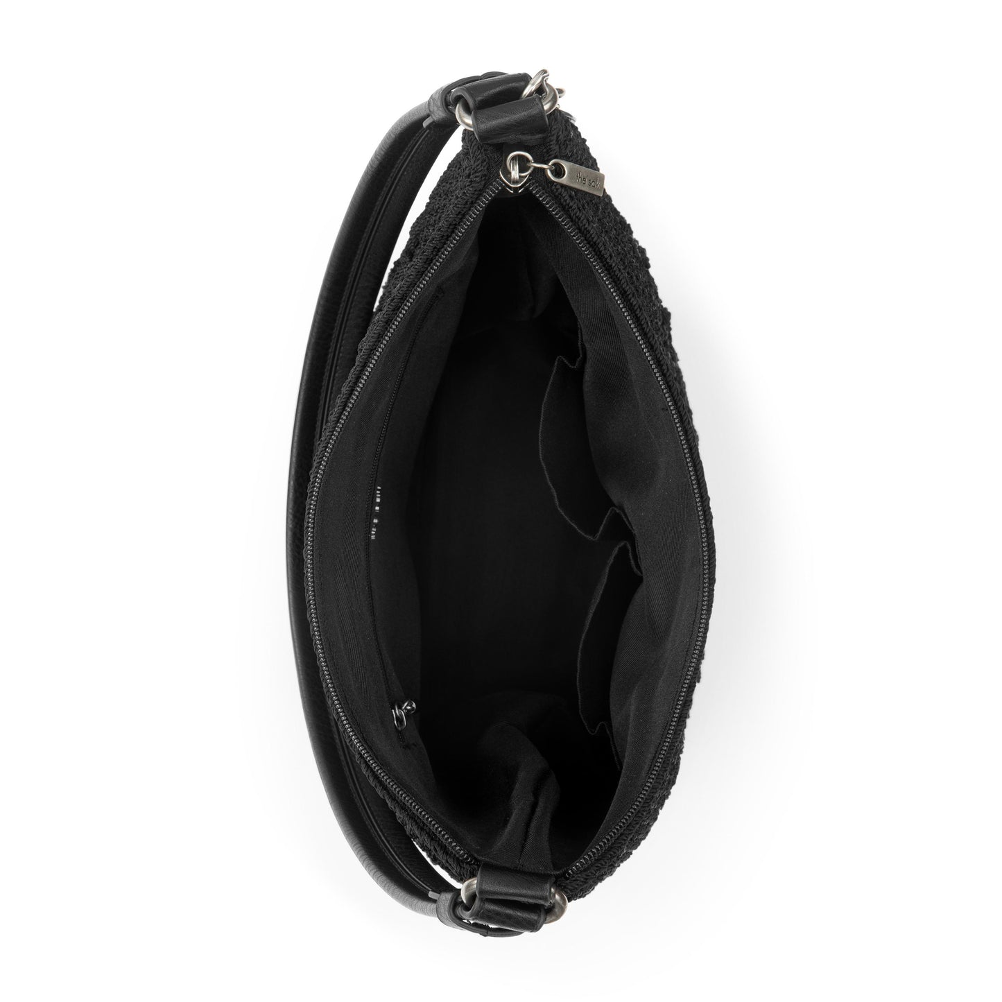 The Sak Sequoia Hobo Crochet - Black Cozy Weave