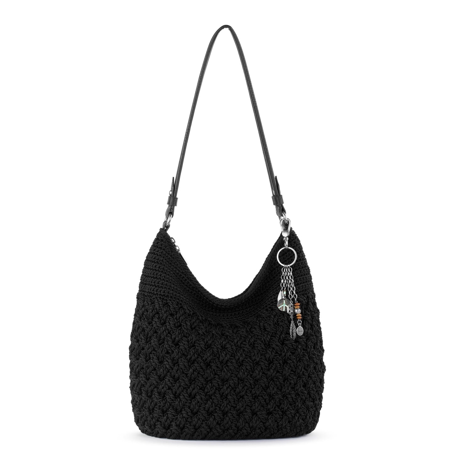 The Sak Sequoia Hobo Crochet - Black Cozy Weave