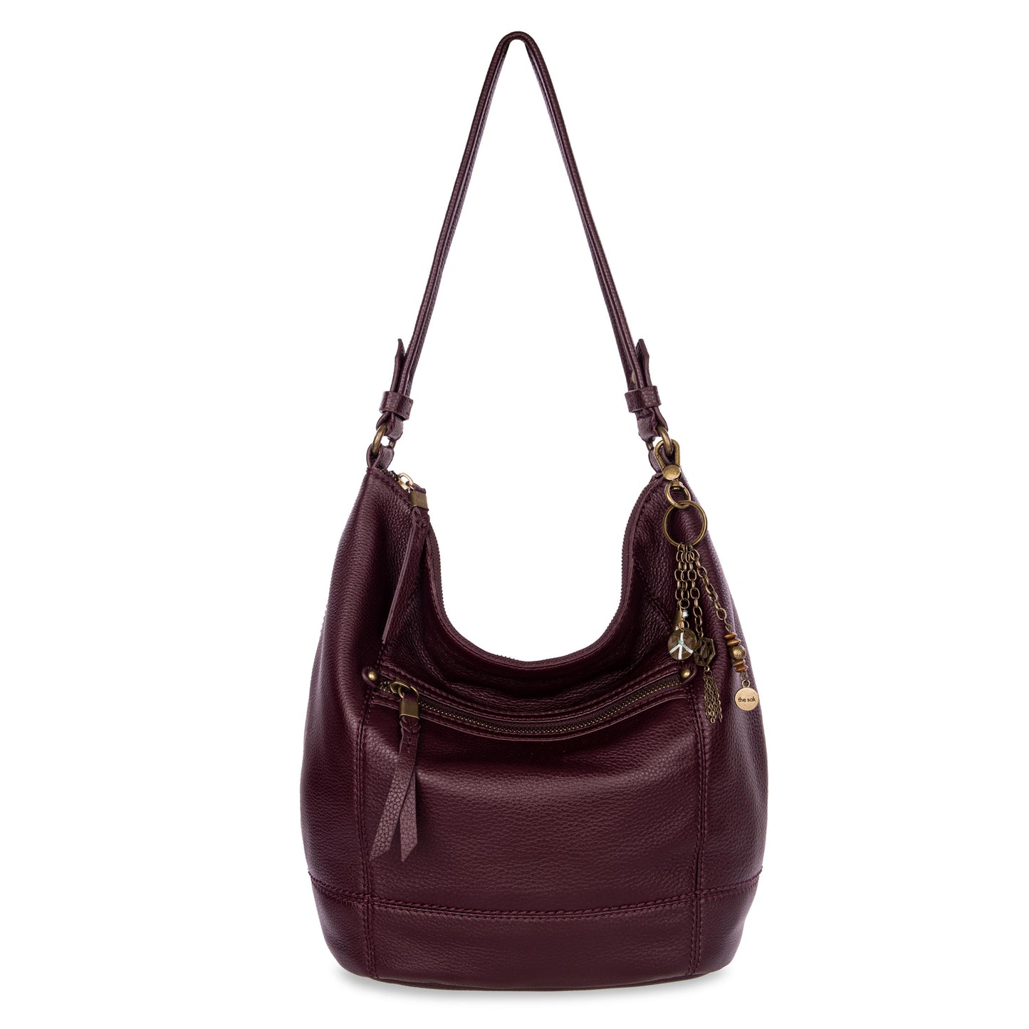 The Sak Sequoia Hobo Leather - Black Cherry