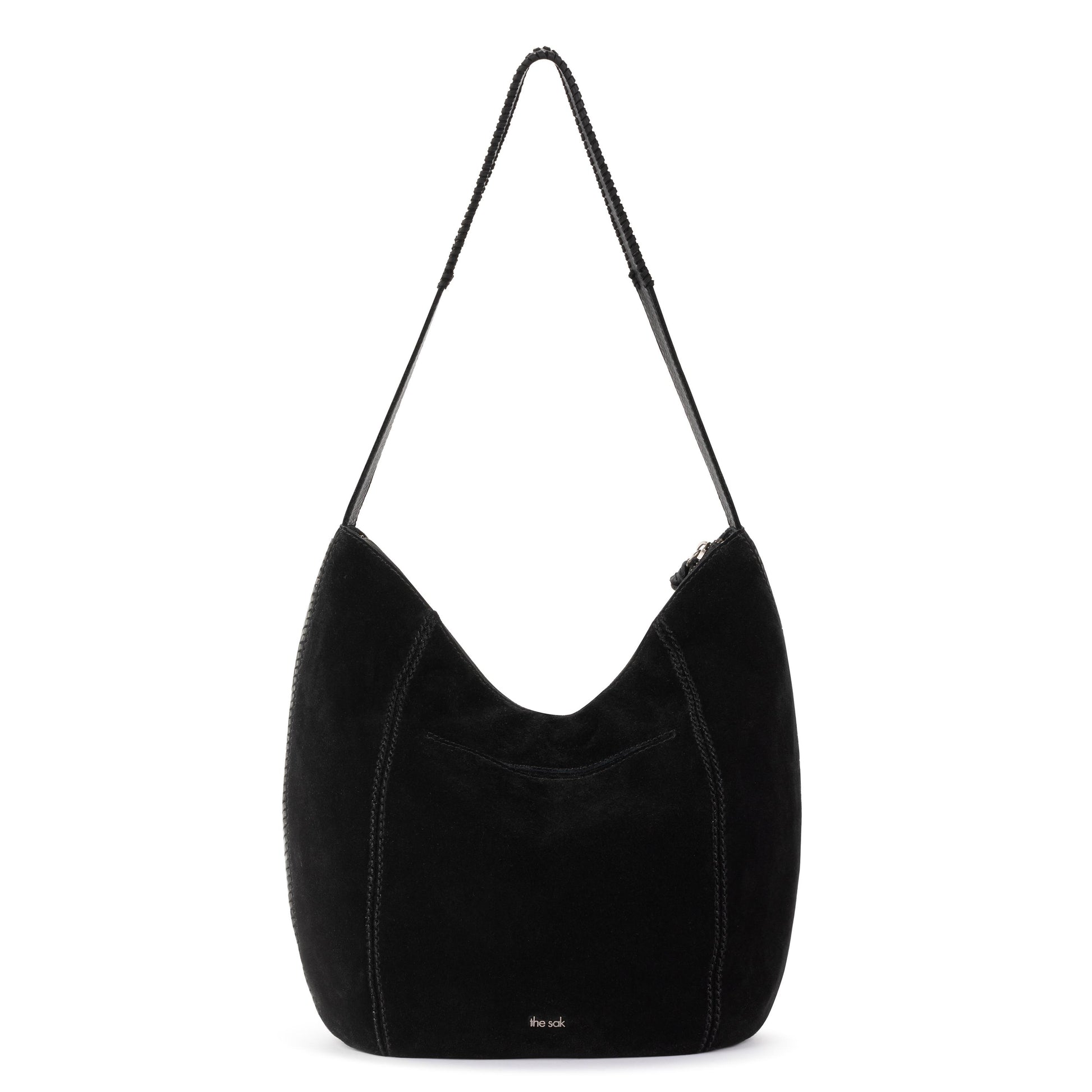 The Sak Sequoia Hobo Leather - Black Suede Terra Stitch