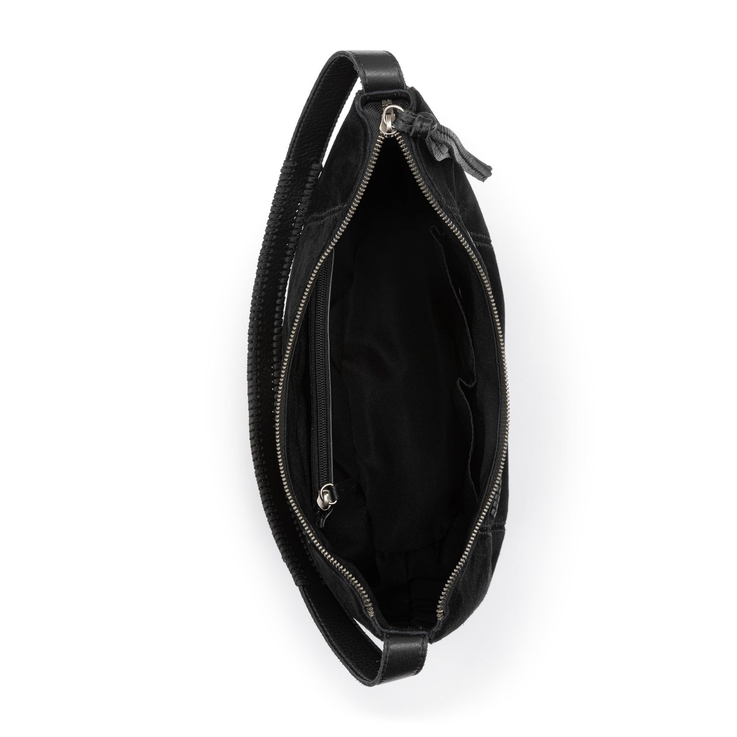 The Sak Sequoia Hobo Leather - Black Suede Terra Stitch
