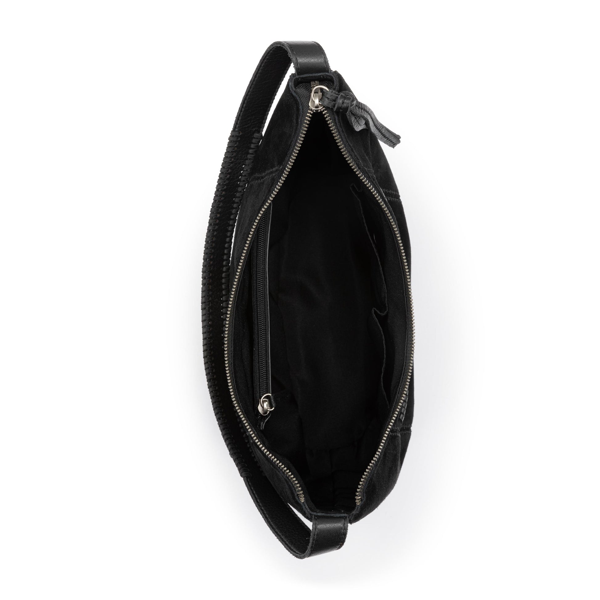 The Sak Sequoia Hobo Leather - Black Suede Terra Stitch