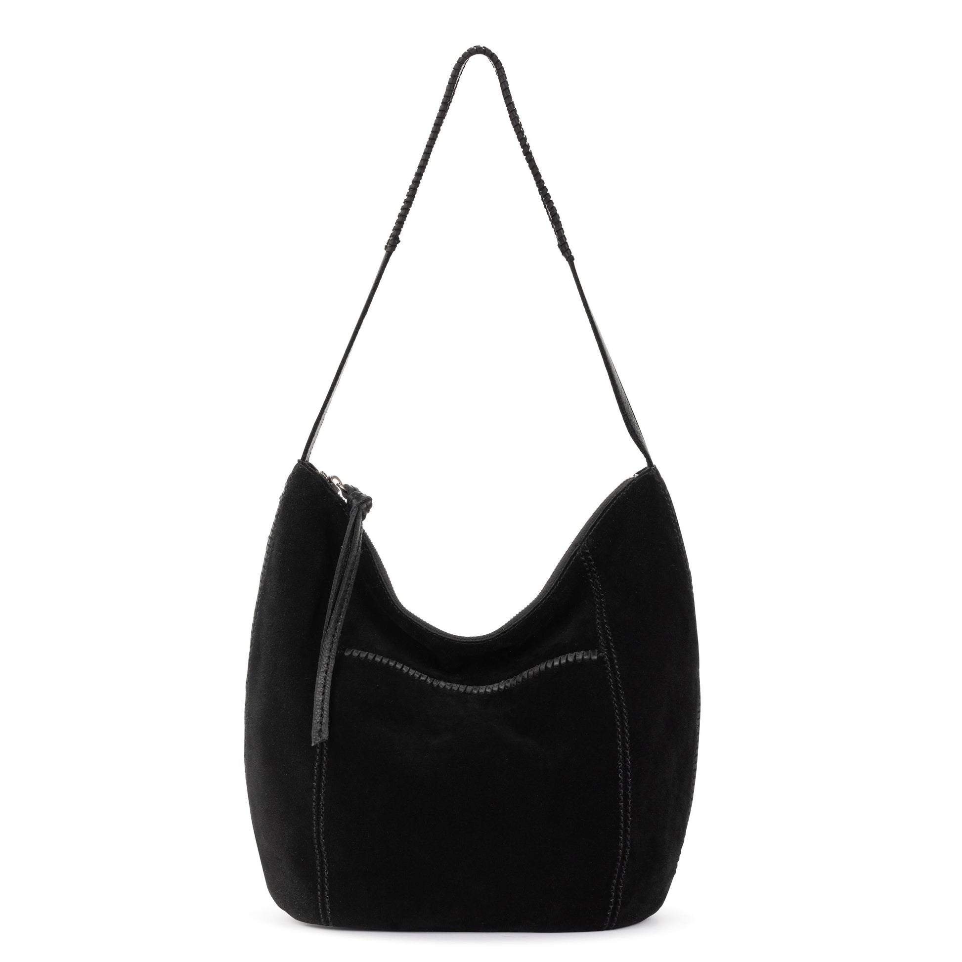 The Sak Sequoia Hobo Leather - Black Suede Terra Stitch