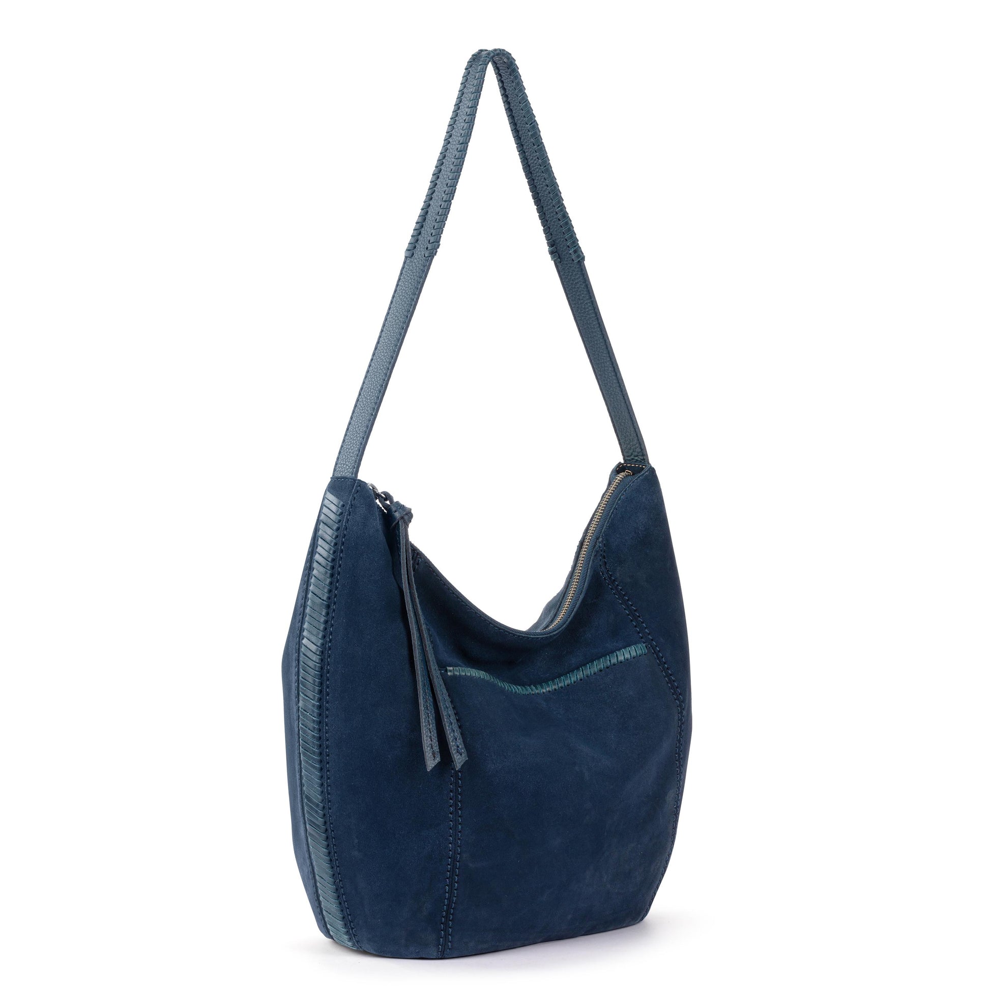 The Sak Sequoia Hobo Leather - Indigo Suede Terra Stitch