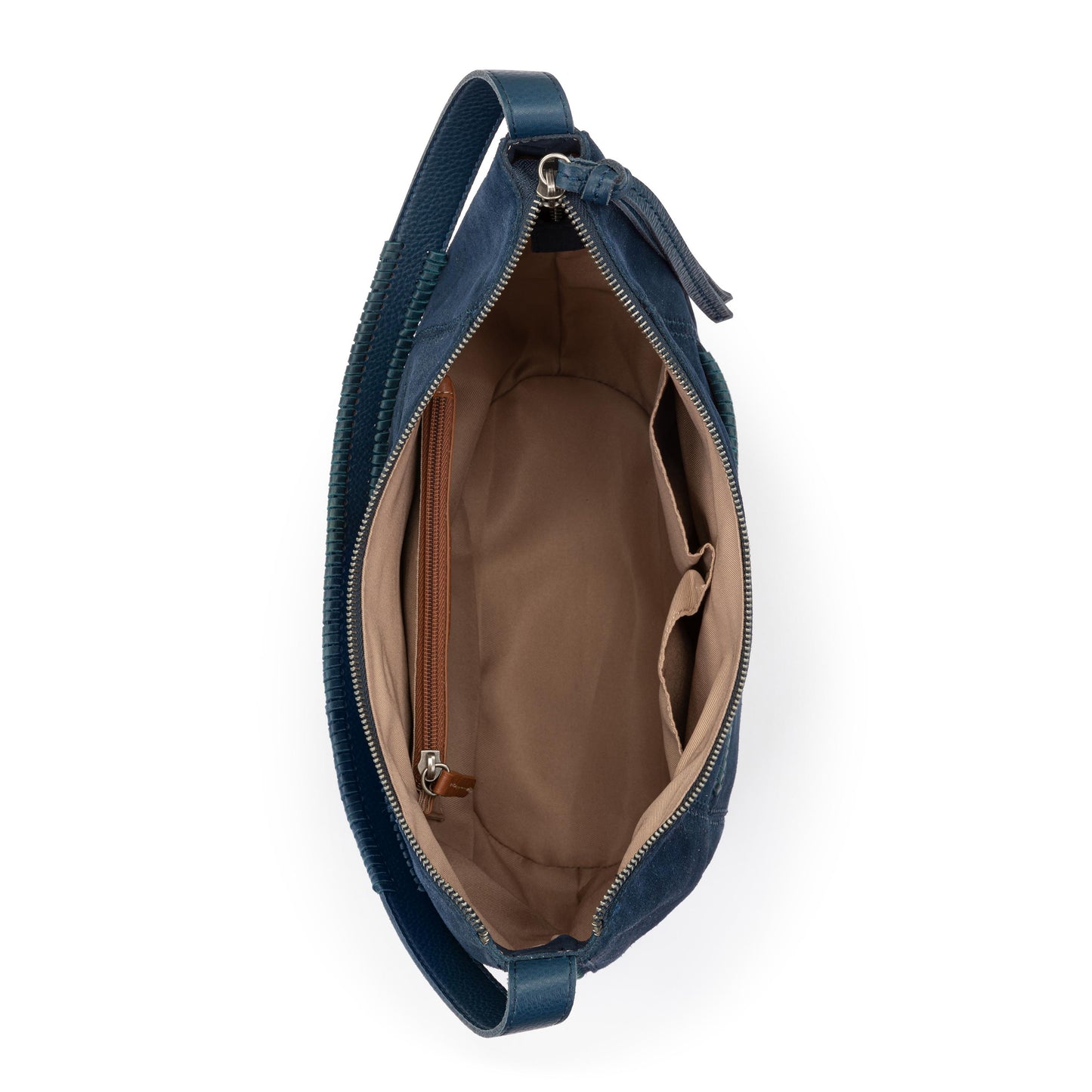 The Sak Sequoia Hobo Leather - Indigo Suede Terra Stitch