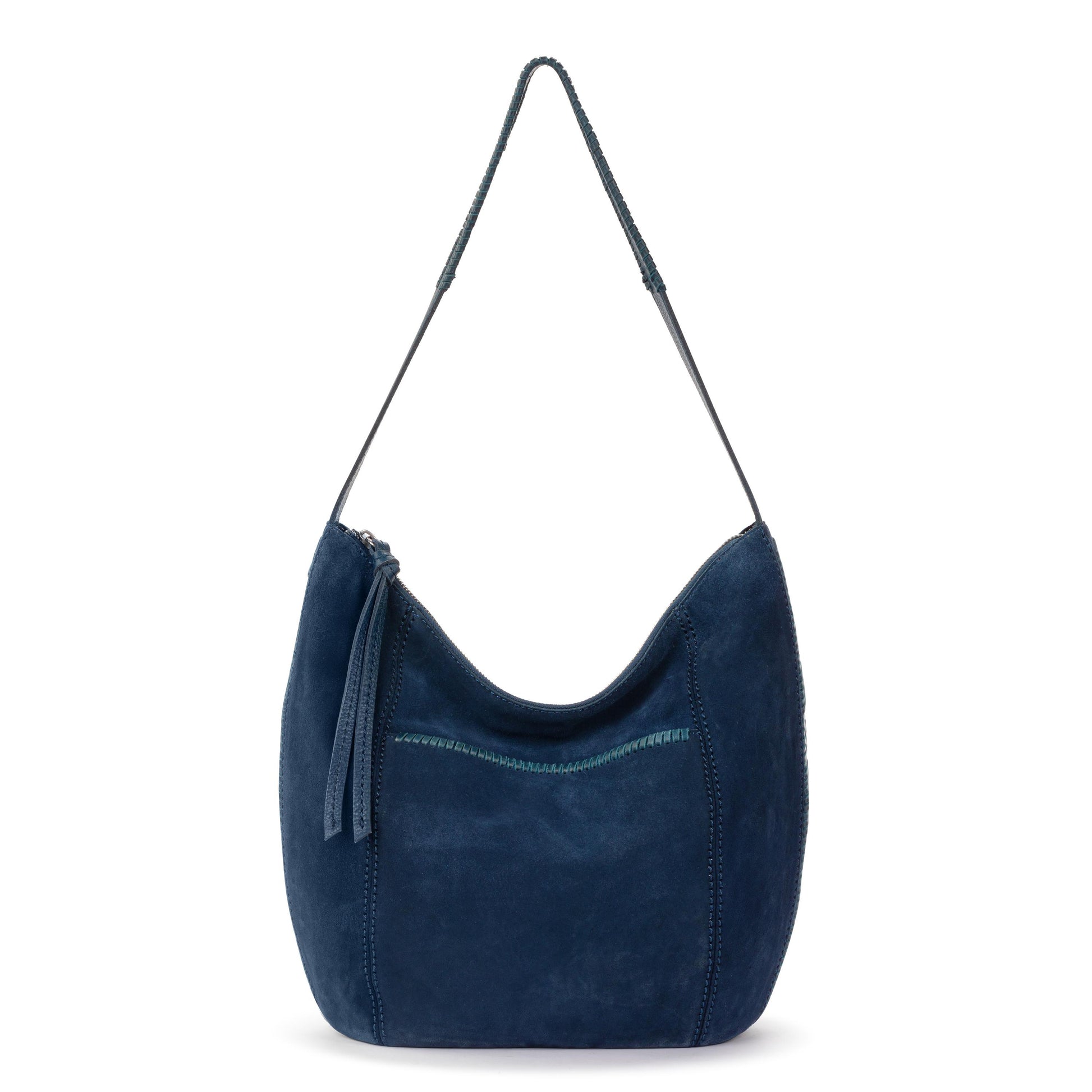The Sak Sequoia Hobo Leather - Indigo Suede Terra Stitch